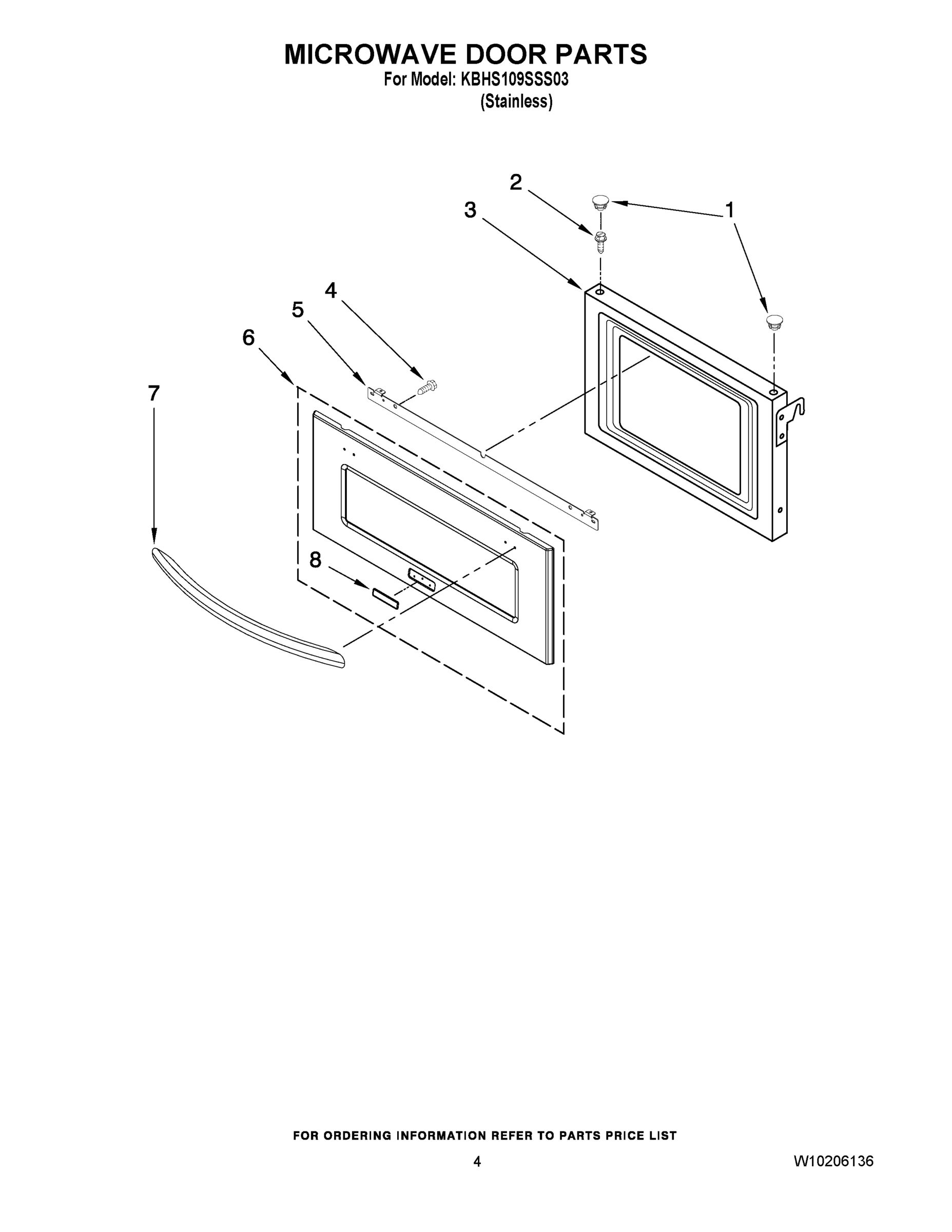 03 - MICROWAVE DOOR PARTS