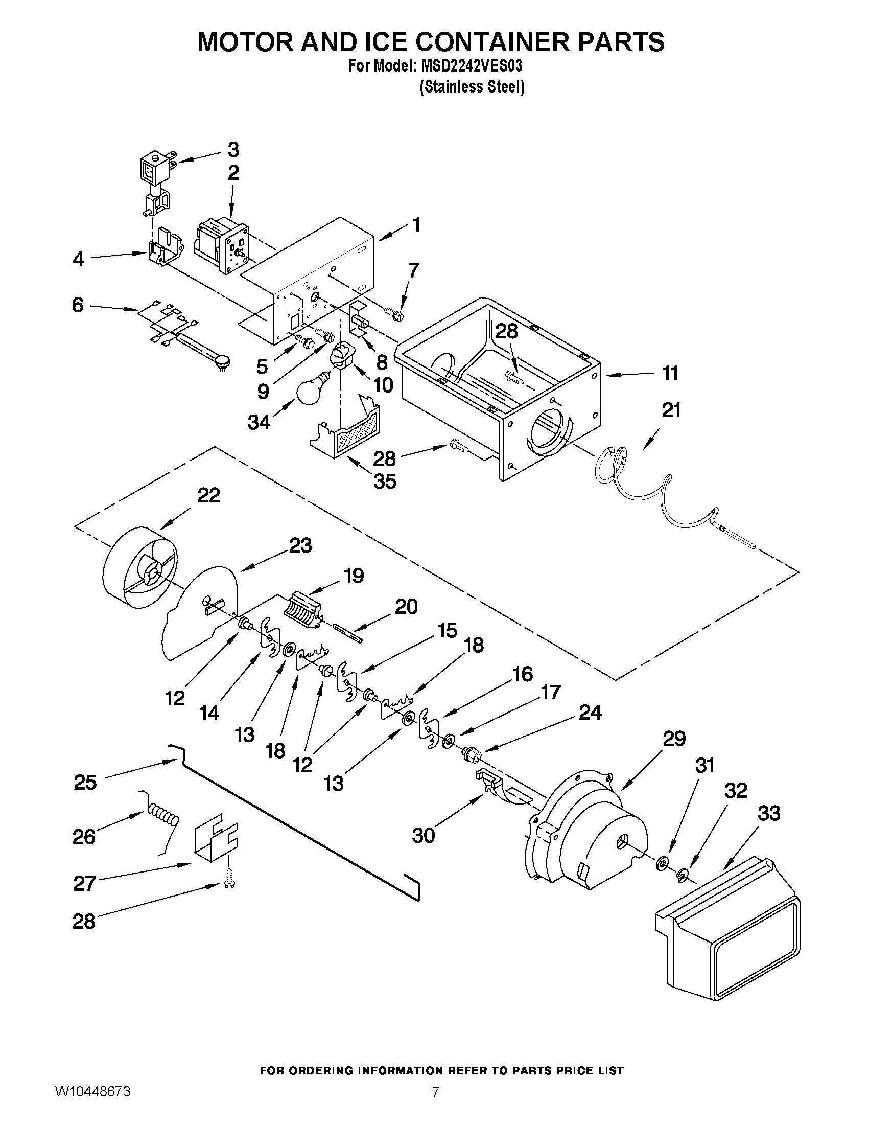 05 - MOTOR AND ICE CONTAINER PARTS