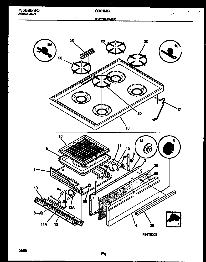 05 - COOKTOP AND BROILER DRAWER PARTS