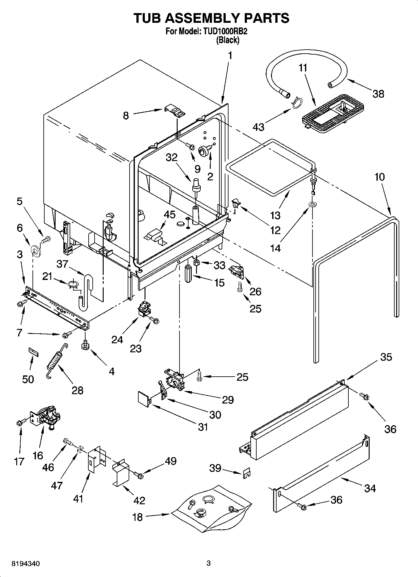 03 - TUB ASSEMBLY PARTS