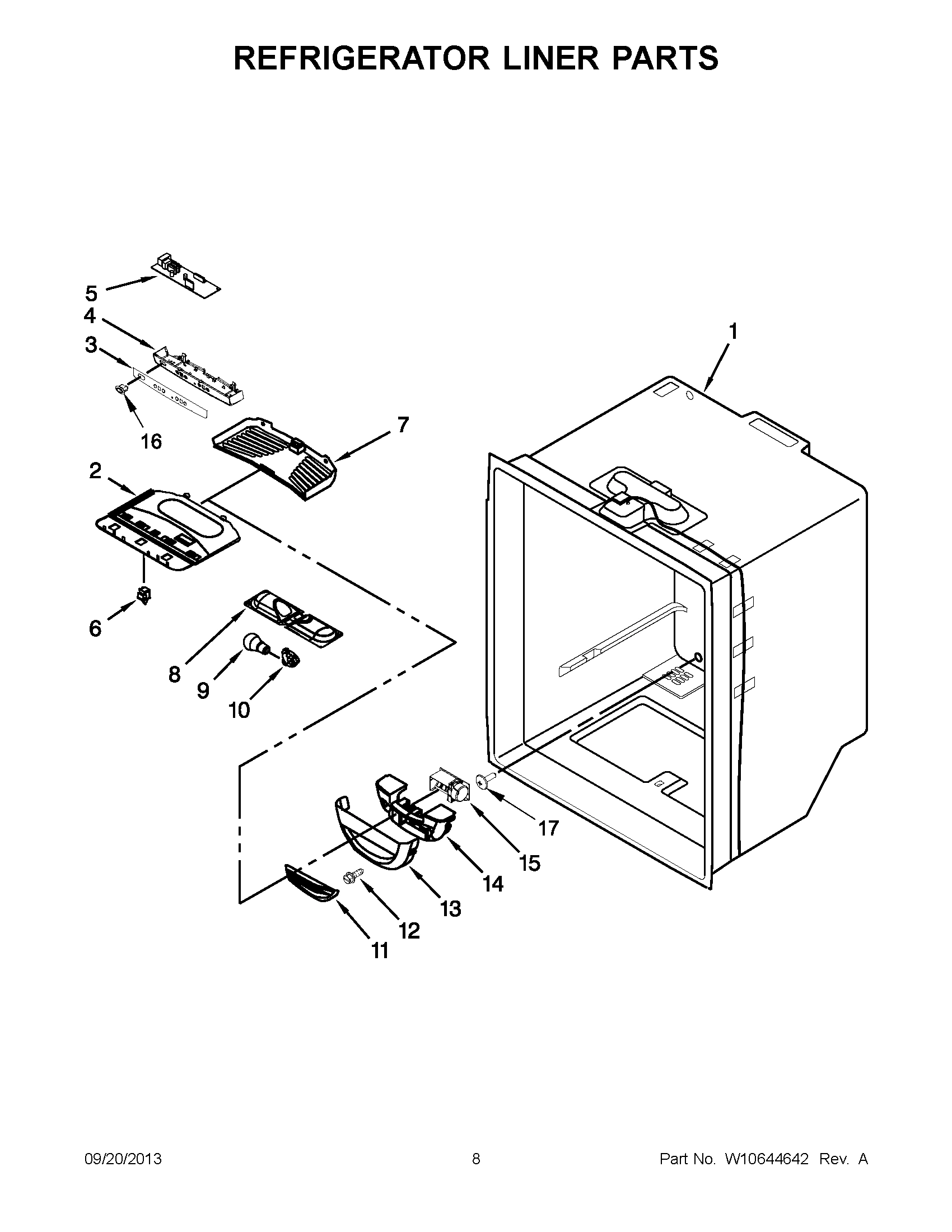 05 - REFRIGERATOR LINER PARTS
