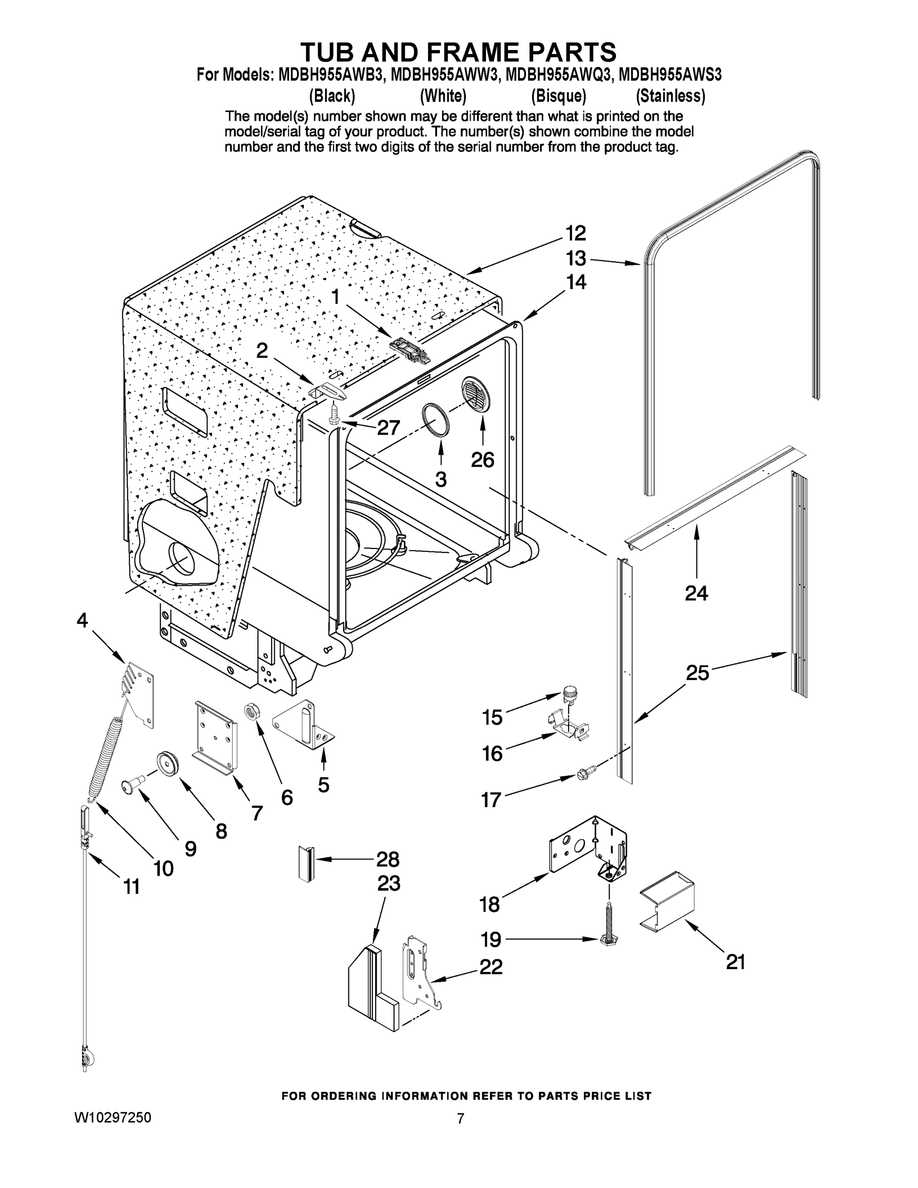 07 - TUB AND FRAME PARTS