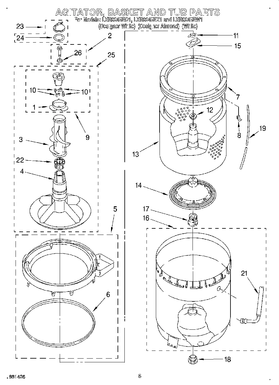 03 - AGITATOR, BASKET & TUB