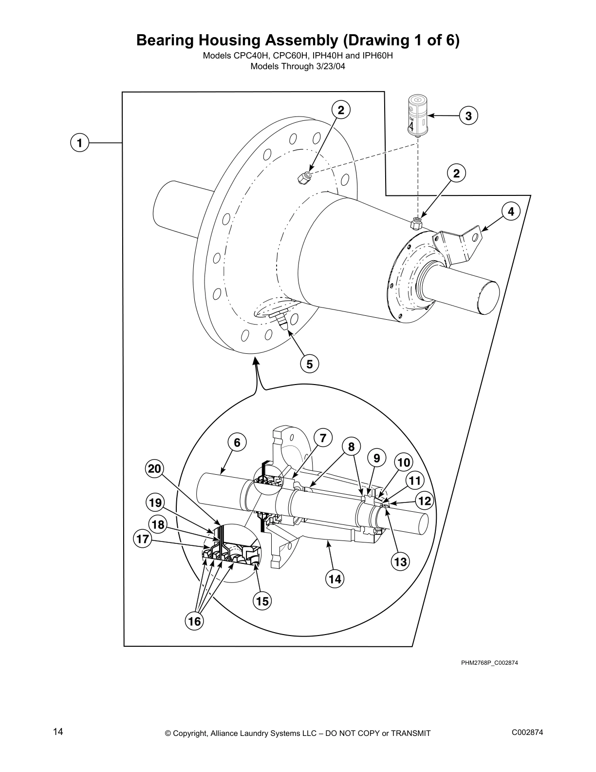 Bearing Housing Assembly (Drawing 1 of 6)