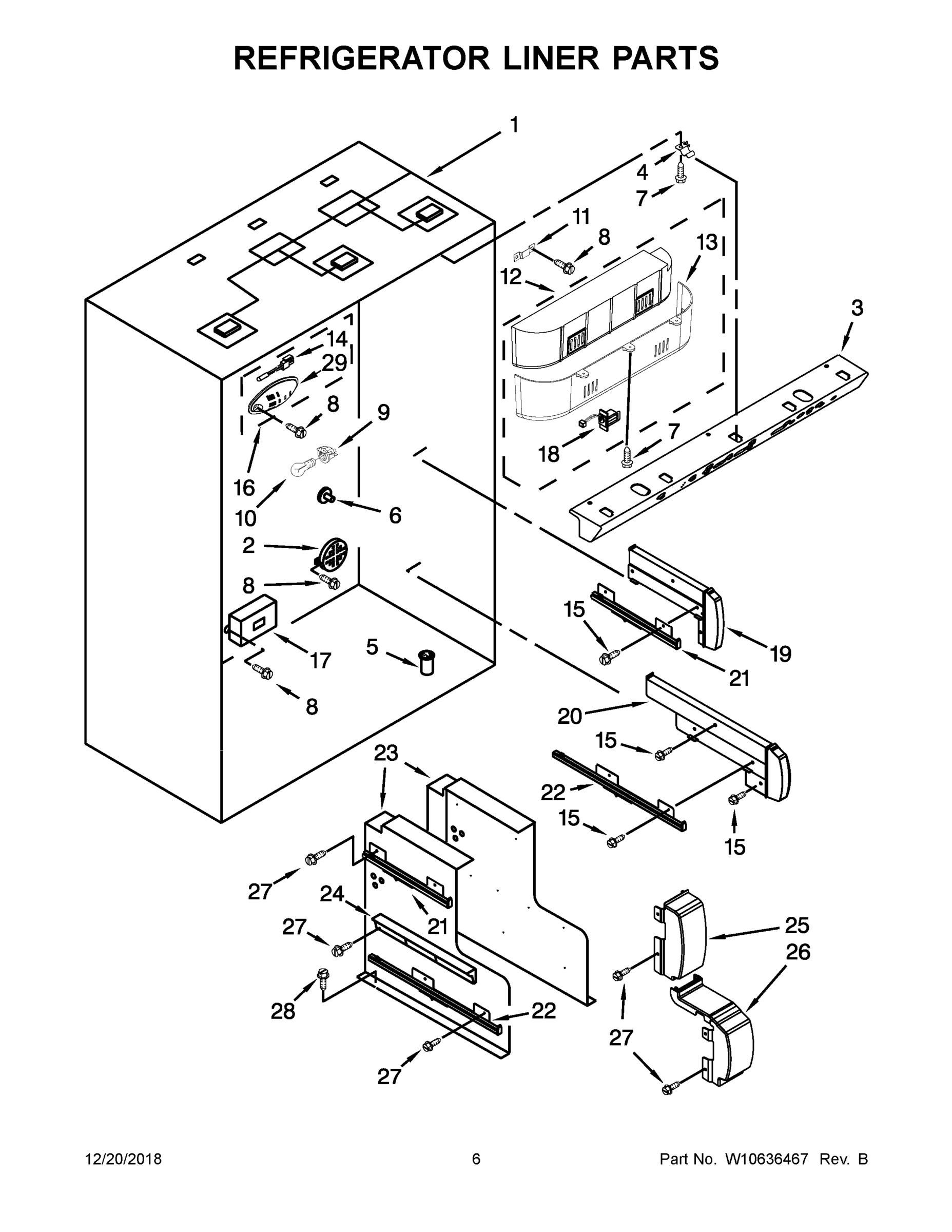 04 - REFRIGERATOR LINER PARTS