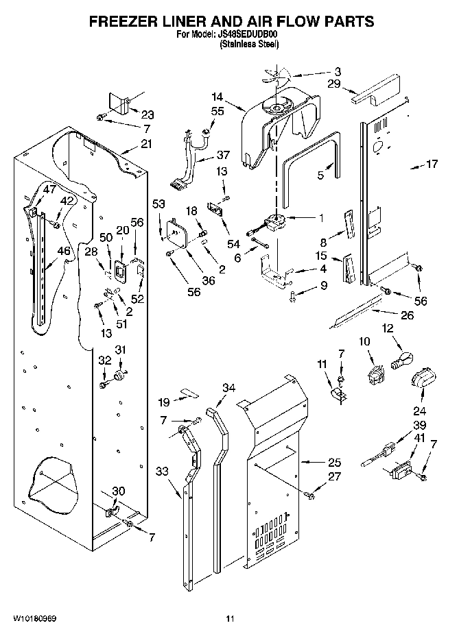 08 - FREEZER LINER AND AIR FLOW PARTS