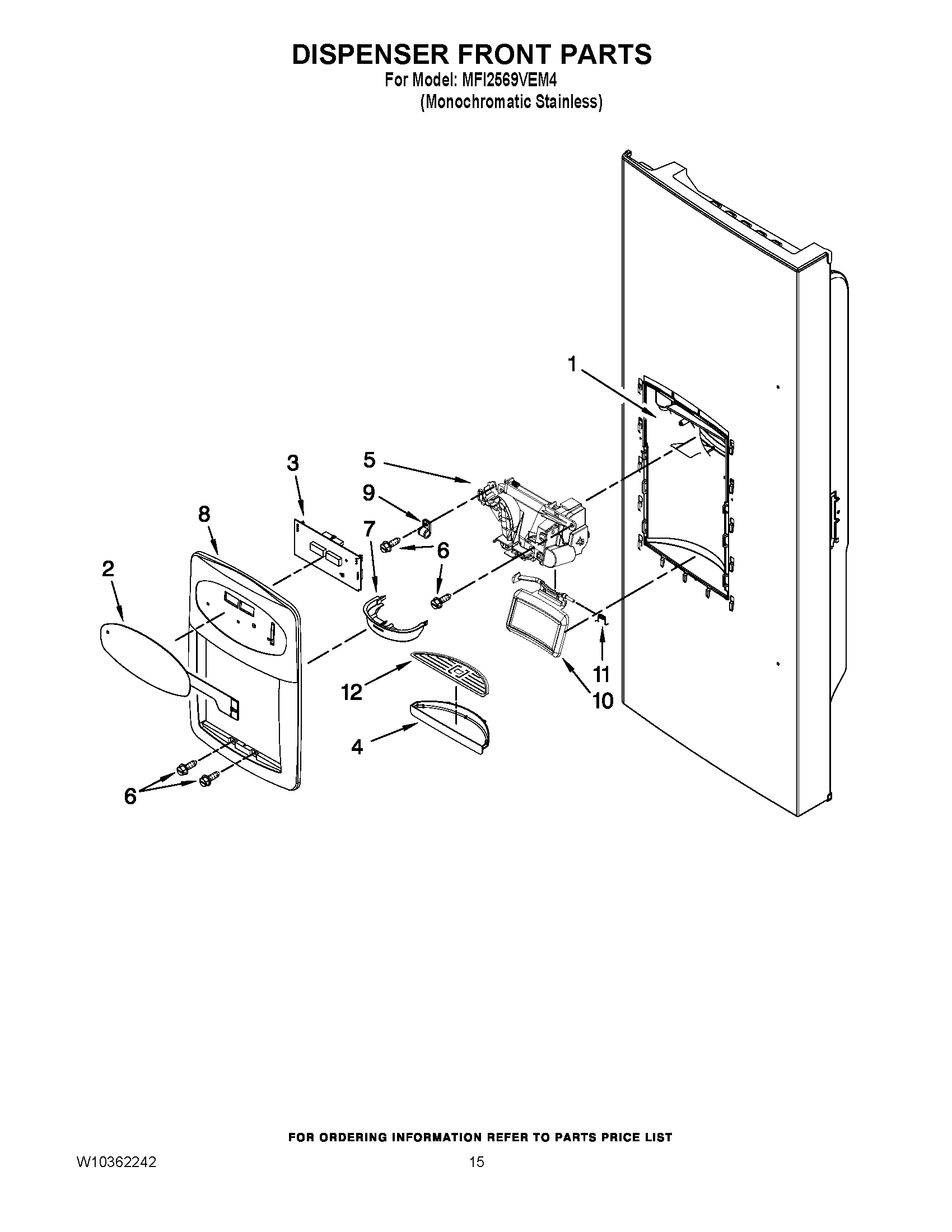 08 - DISPENSER FRONT PARTS