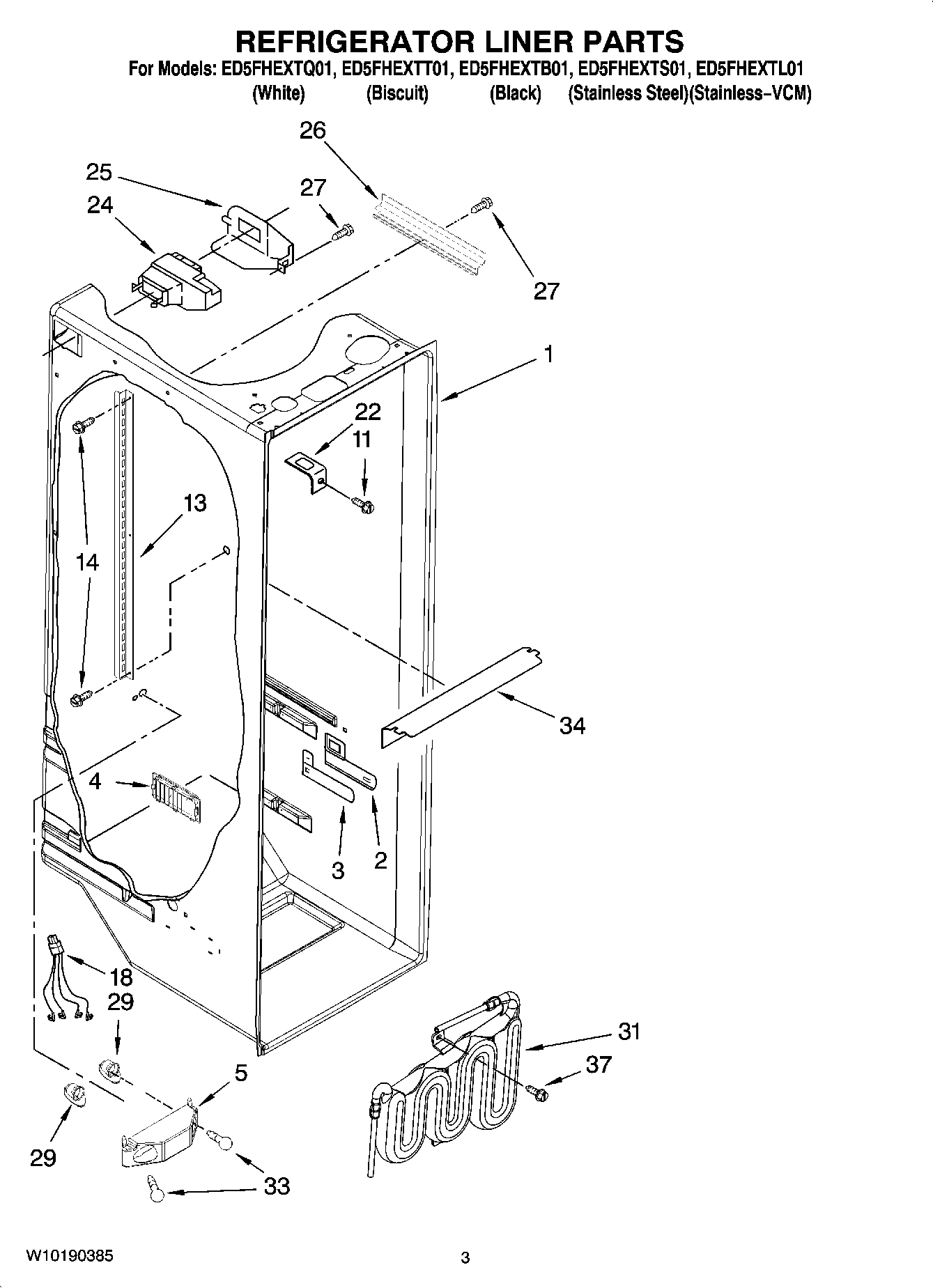 02 - REFRIGERATOR LINER PARTS
