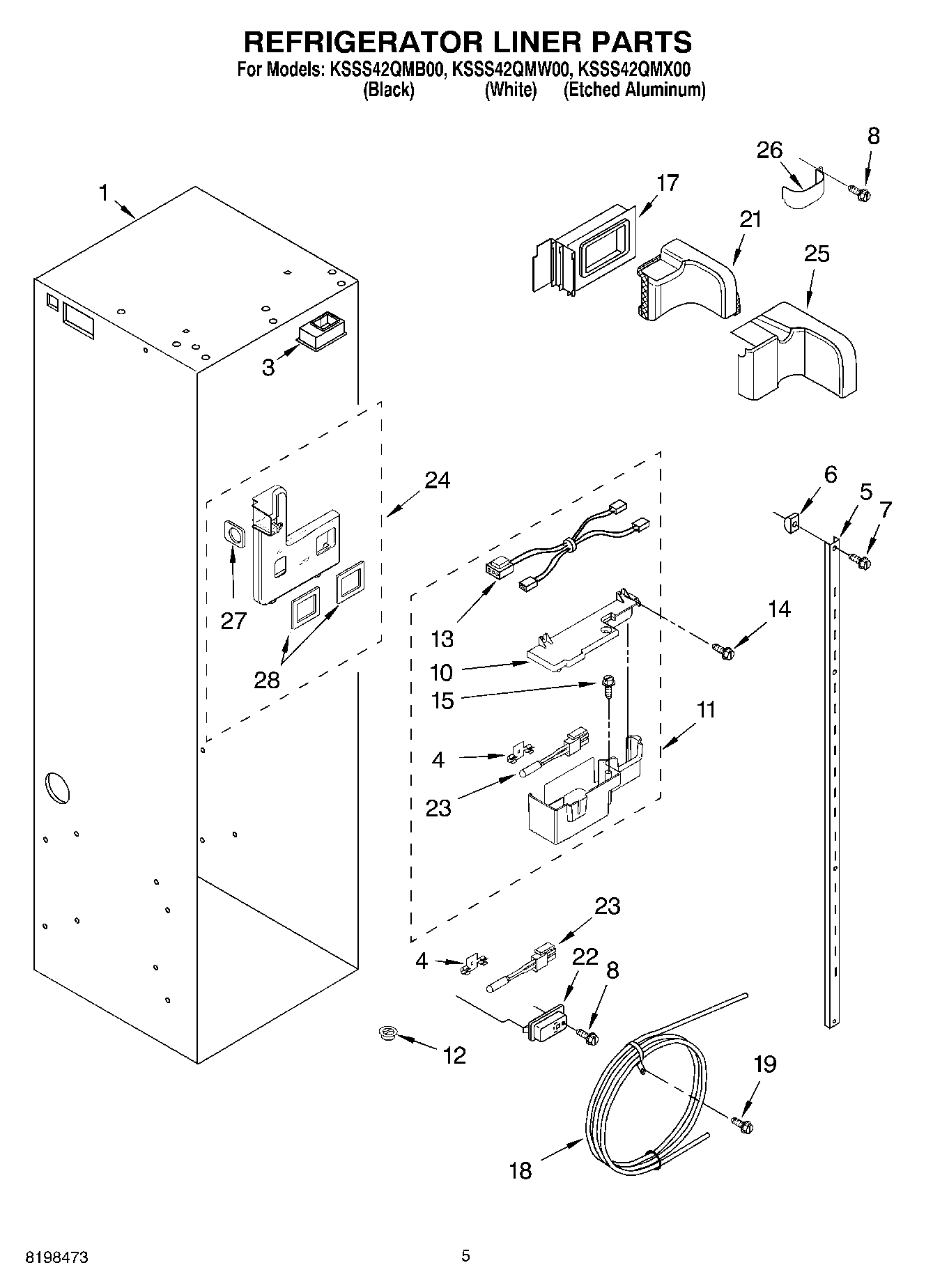 04 - REFRIGERATOR LINER PARTS