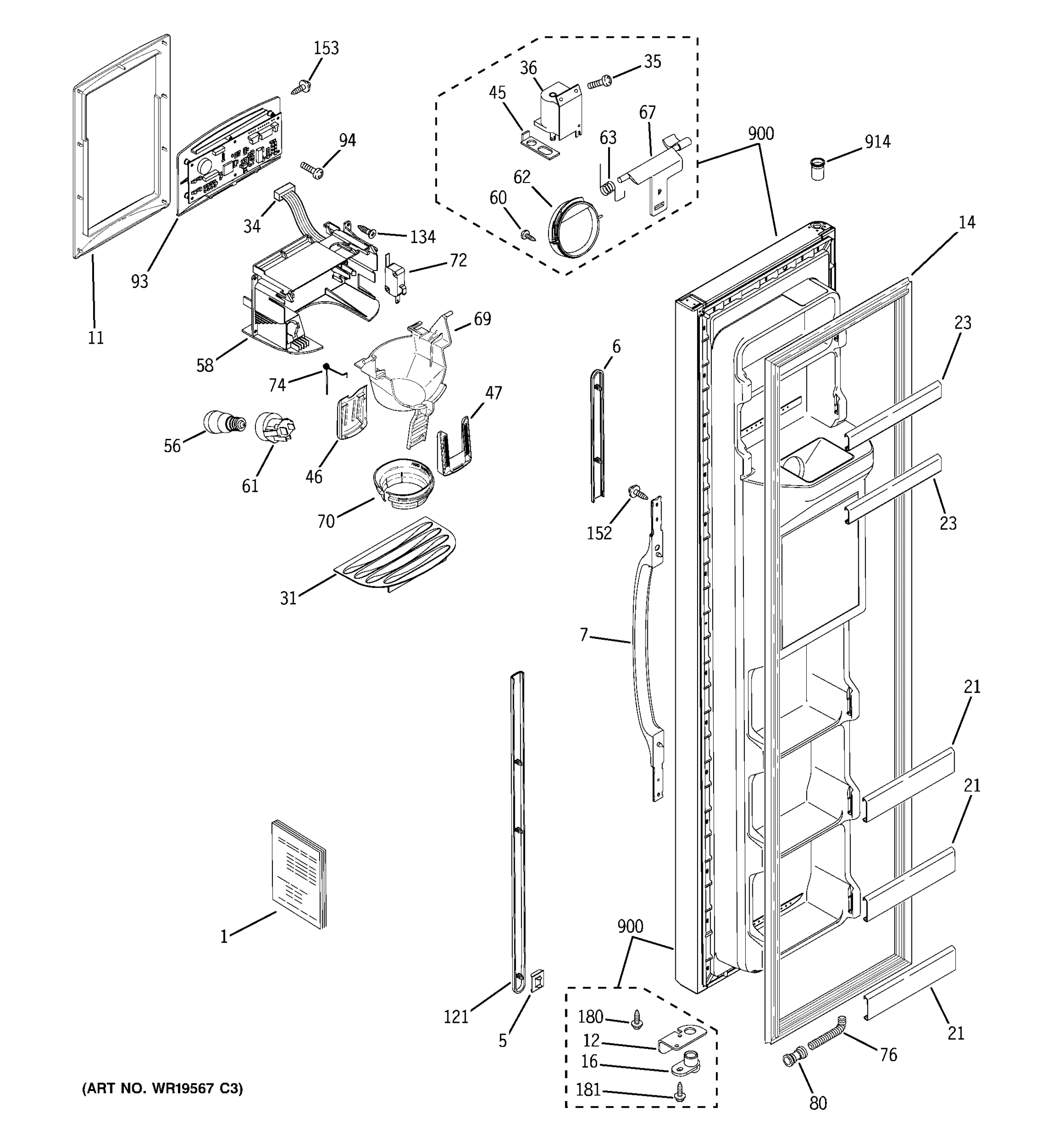 FREEZER DOOR