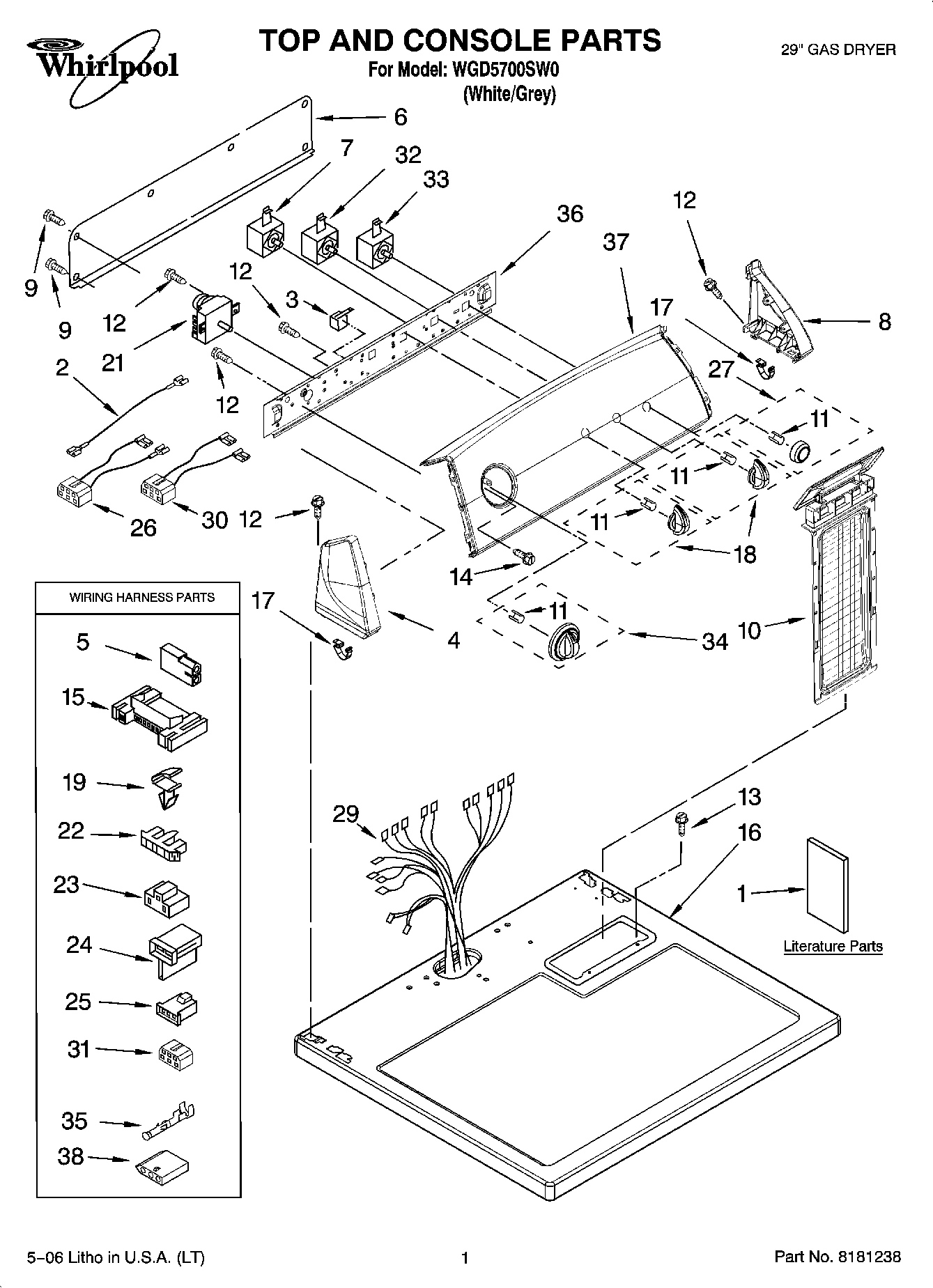 01 - TOP AND CONSOLE PARTS