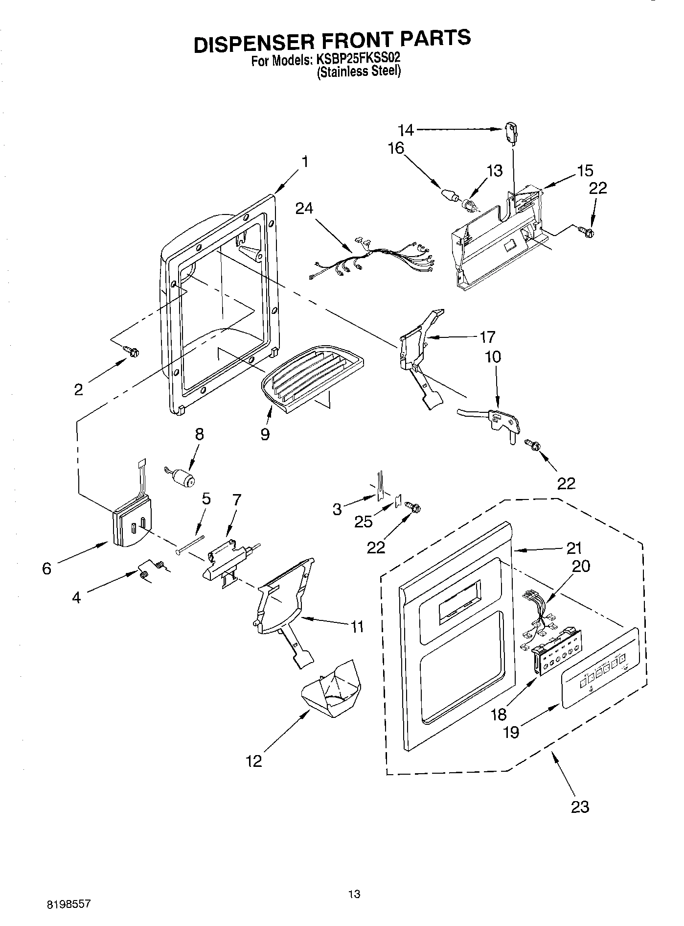 08 - DISPENSER FRONT PARTS