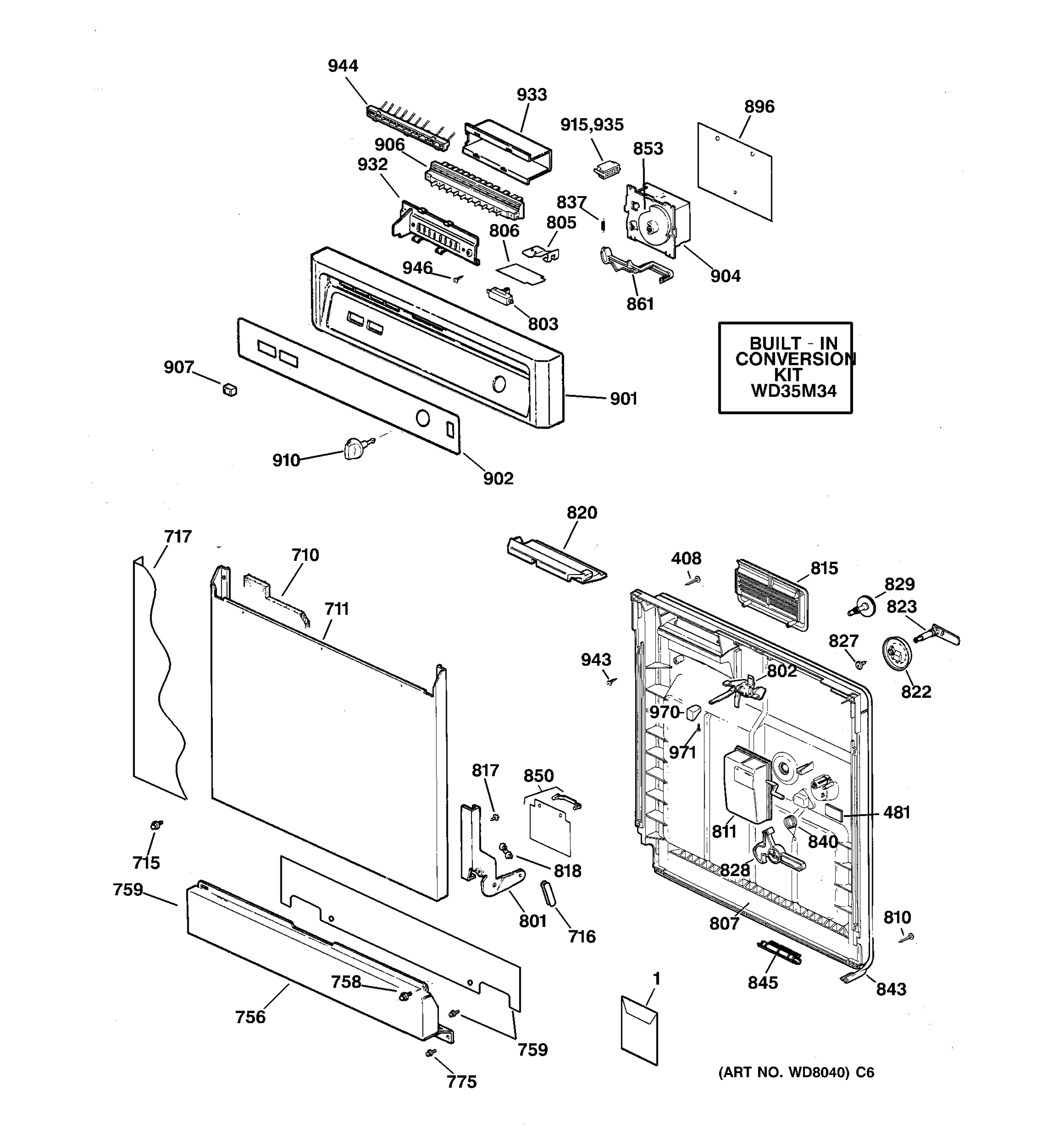 ESCUTCHEON & DOOR ASSEMBLY