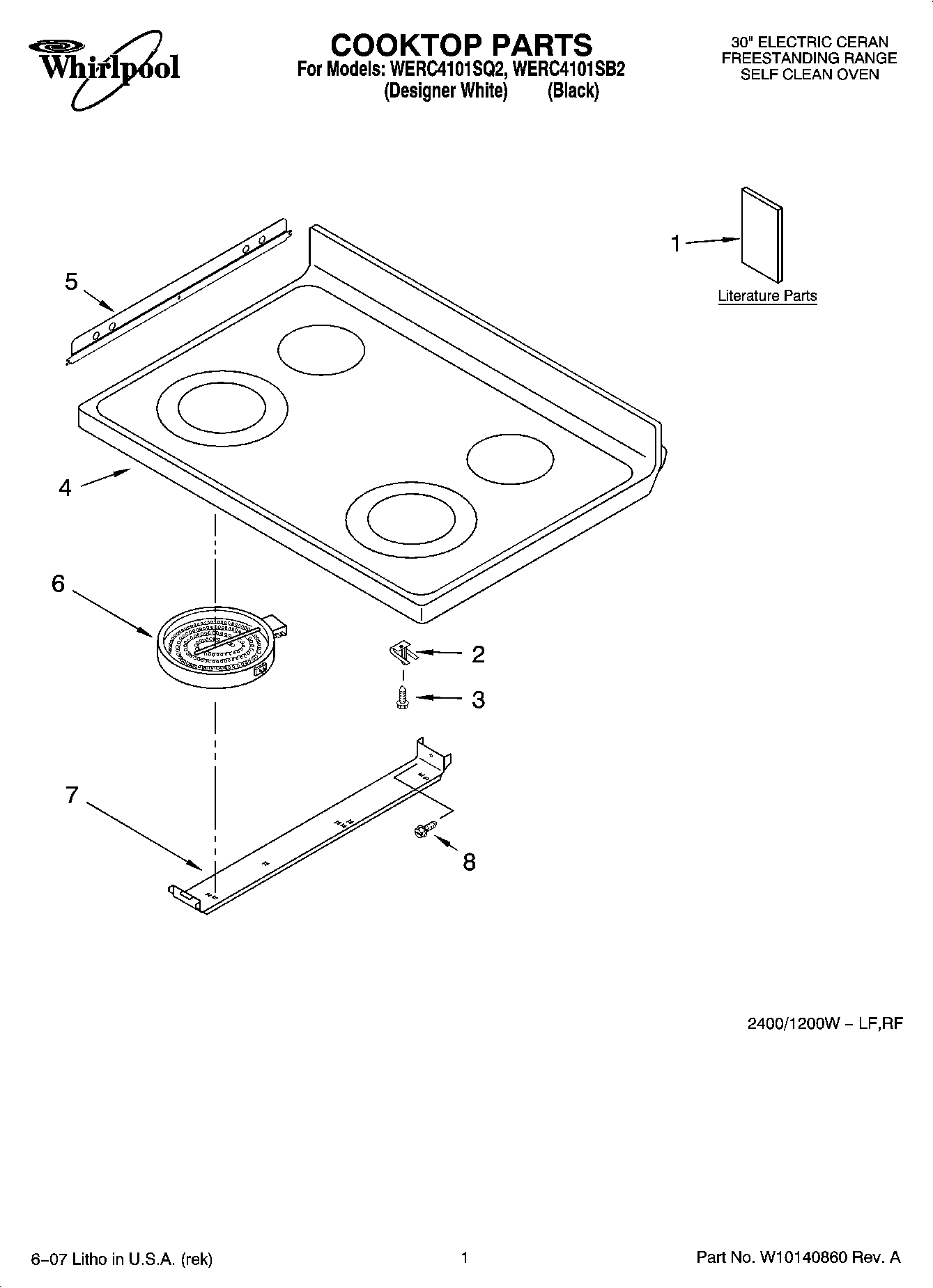 01 - COOKTOP PARTS