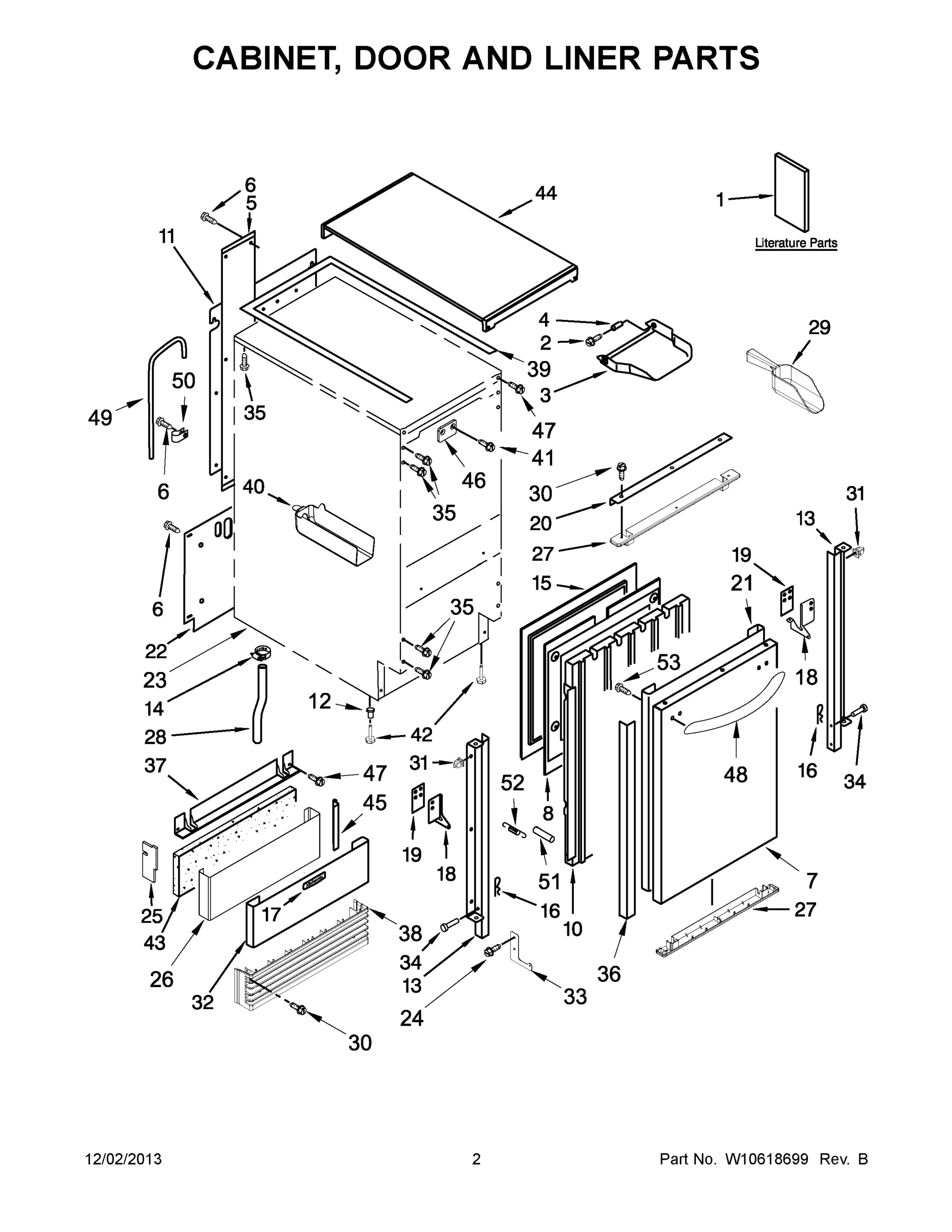 02 - CABINET, DOOR AND LINER PARTS
