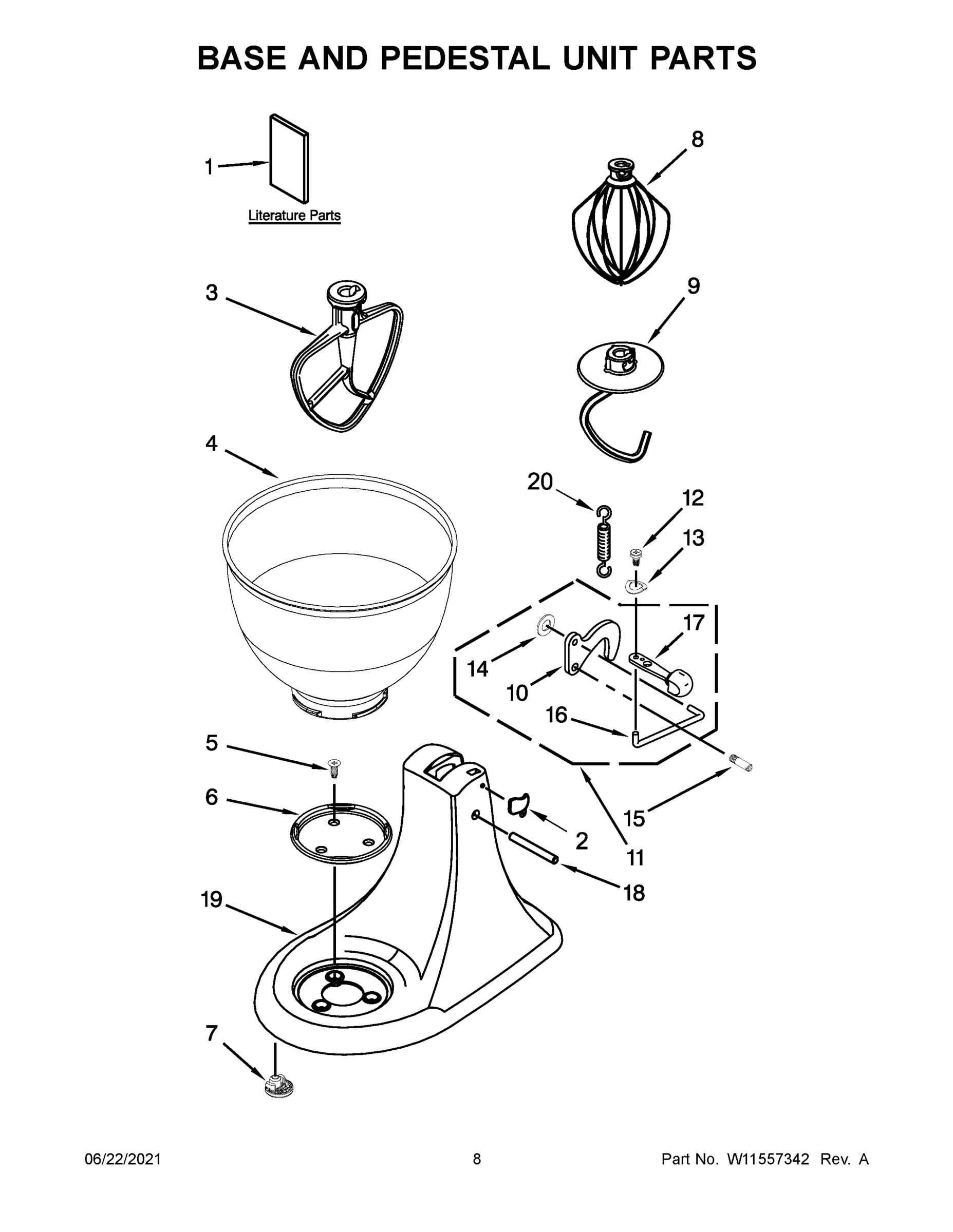 05 - BASE AND PEDESTAL UNIT PARTS