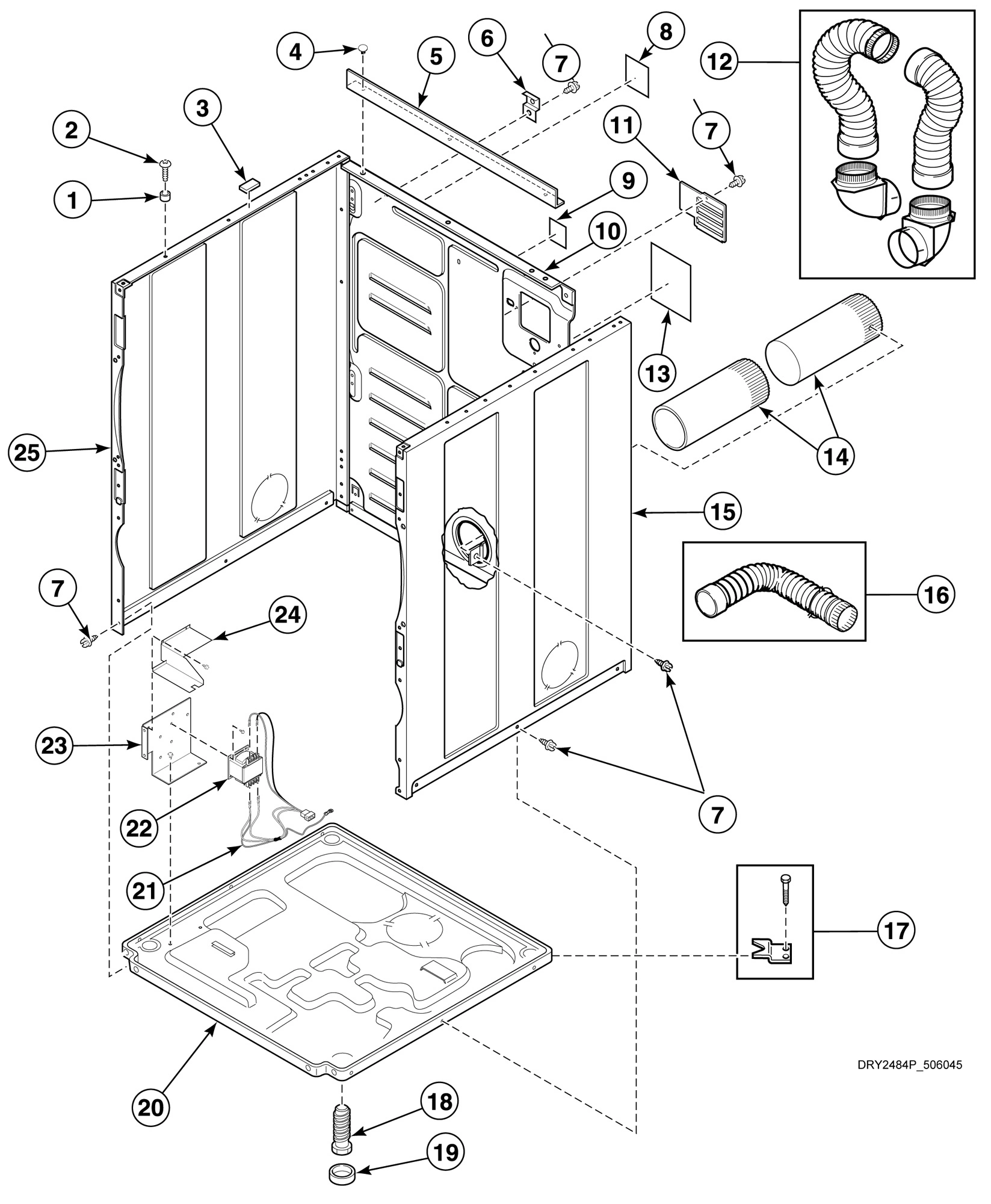 Cabinet, Exhaust Duct and Base