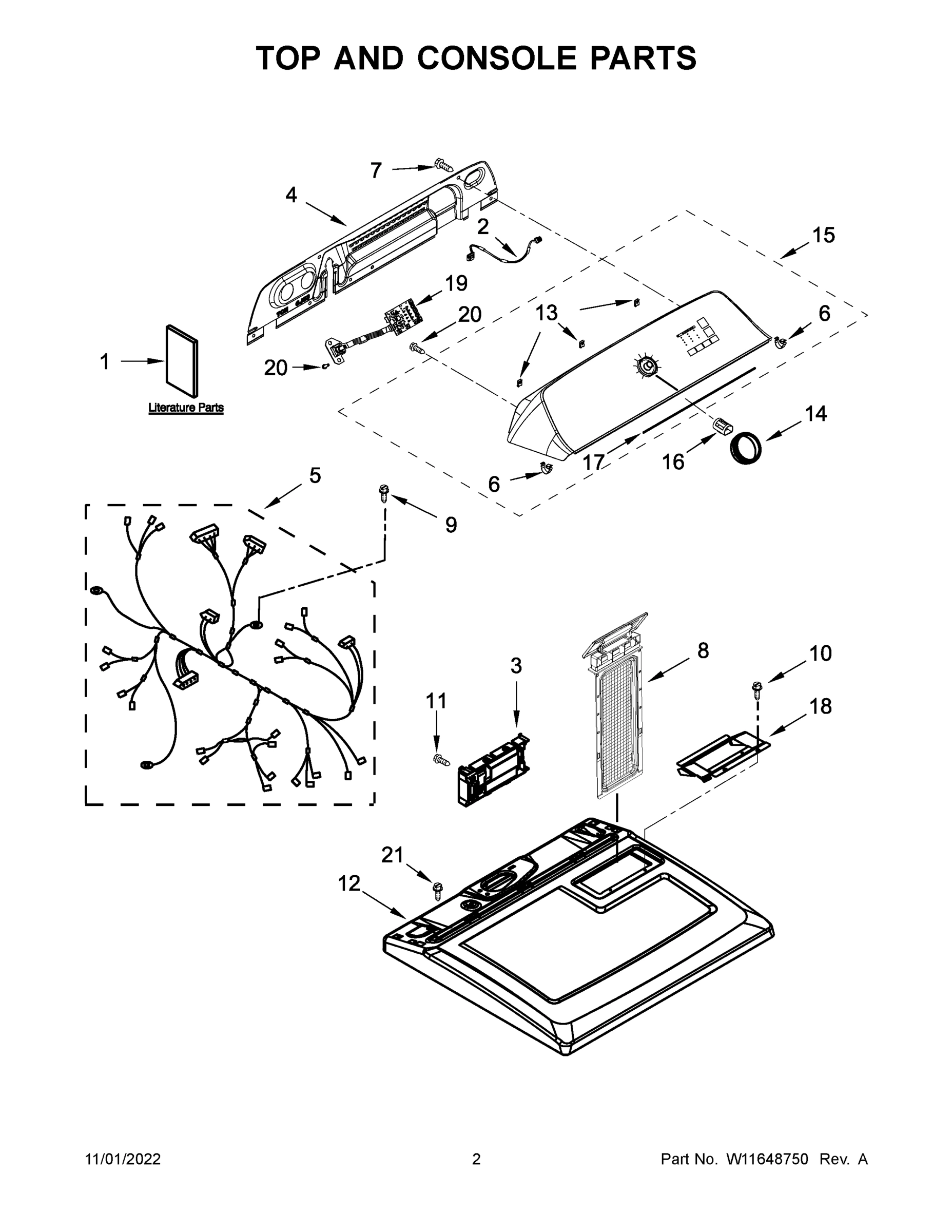 02 - TOP AND CONSOLE PARTS