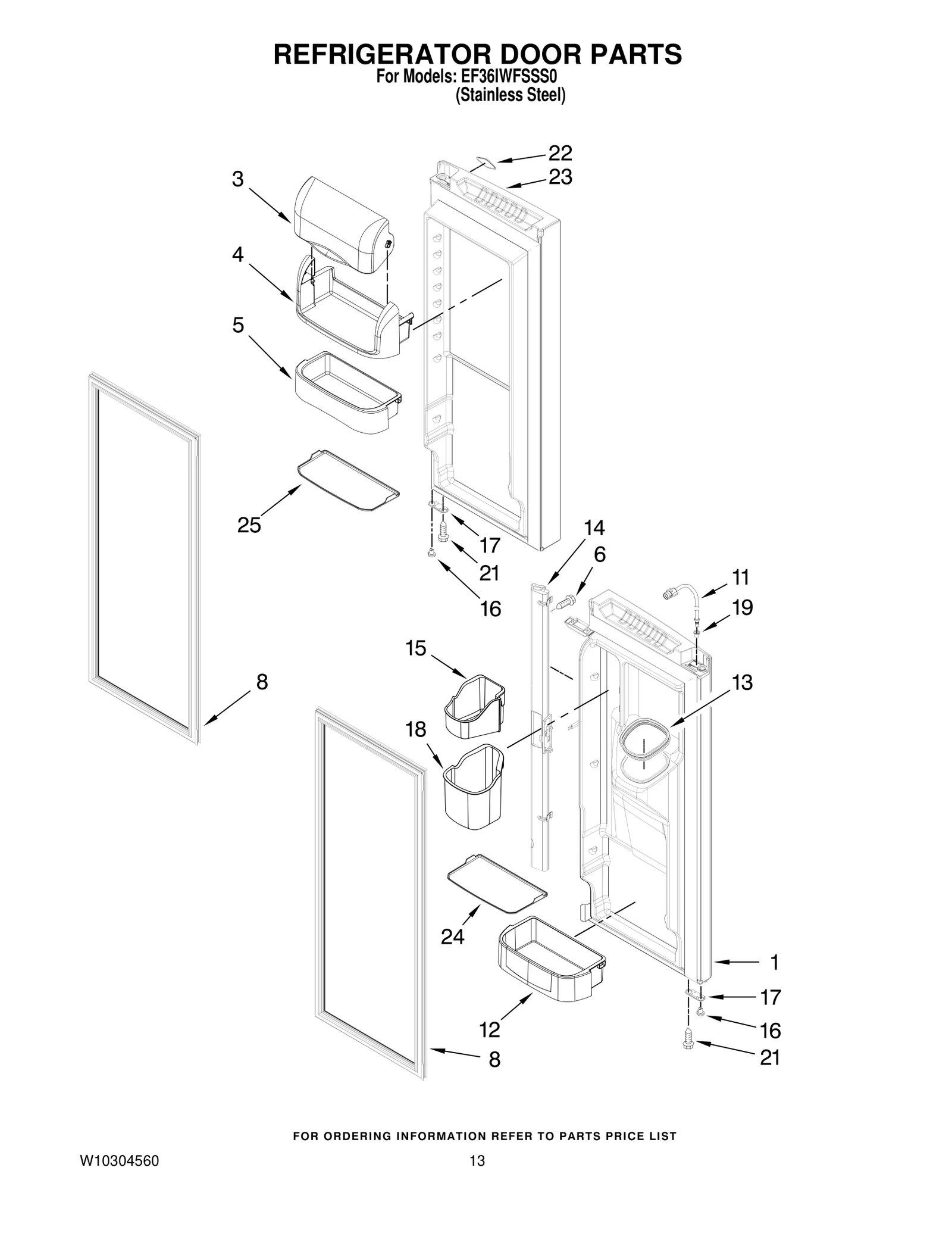 REFRIGERATOR DOOR PARTS