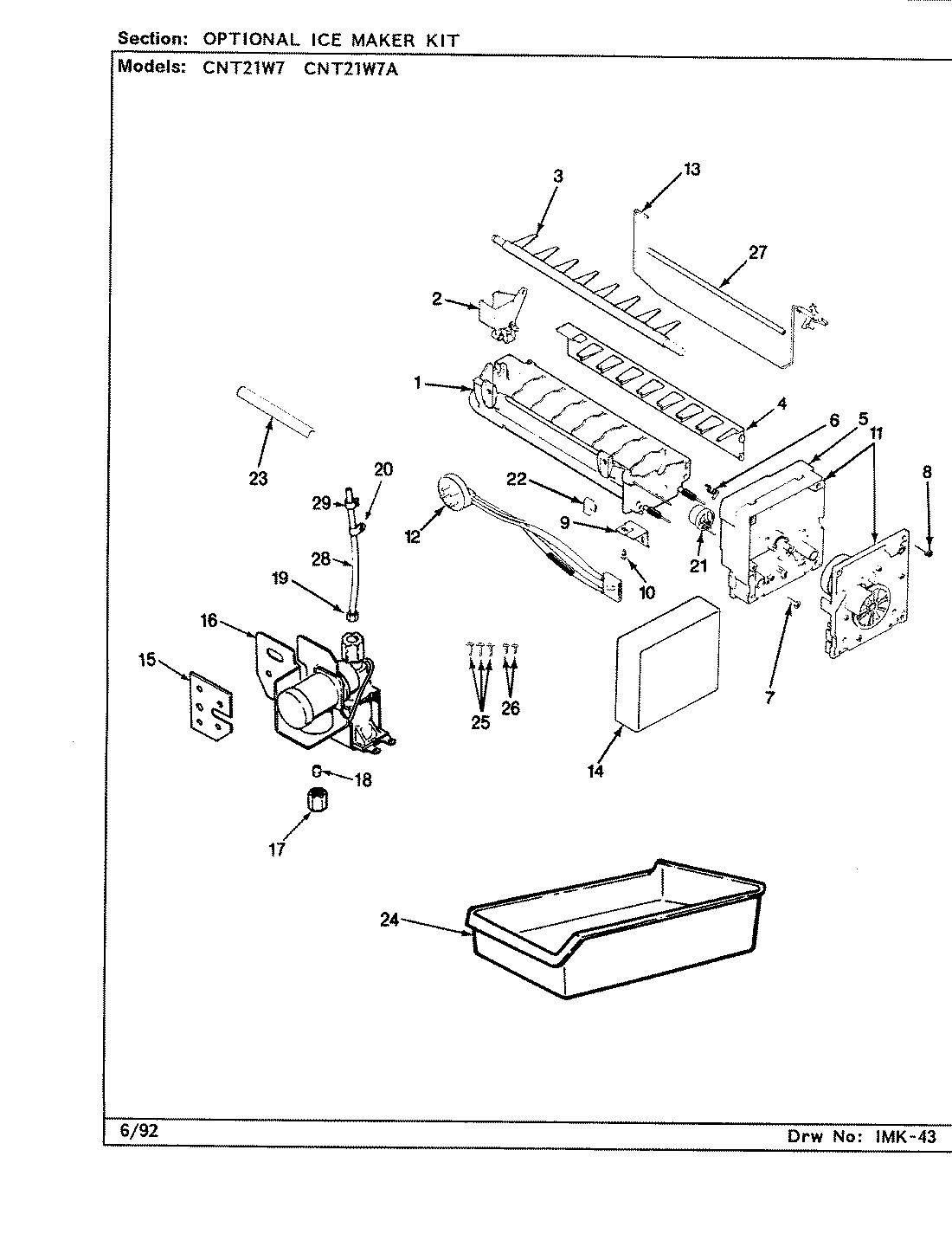 05 - OPTIONAL ICE MAKER KIT