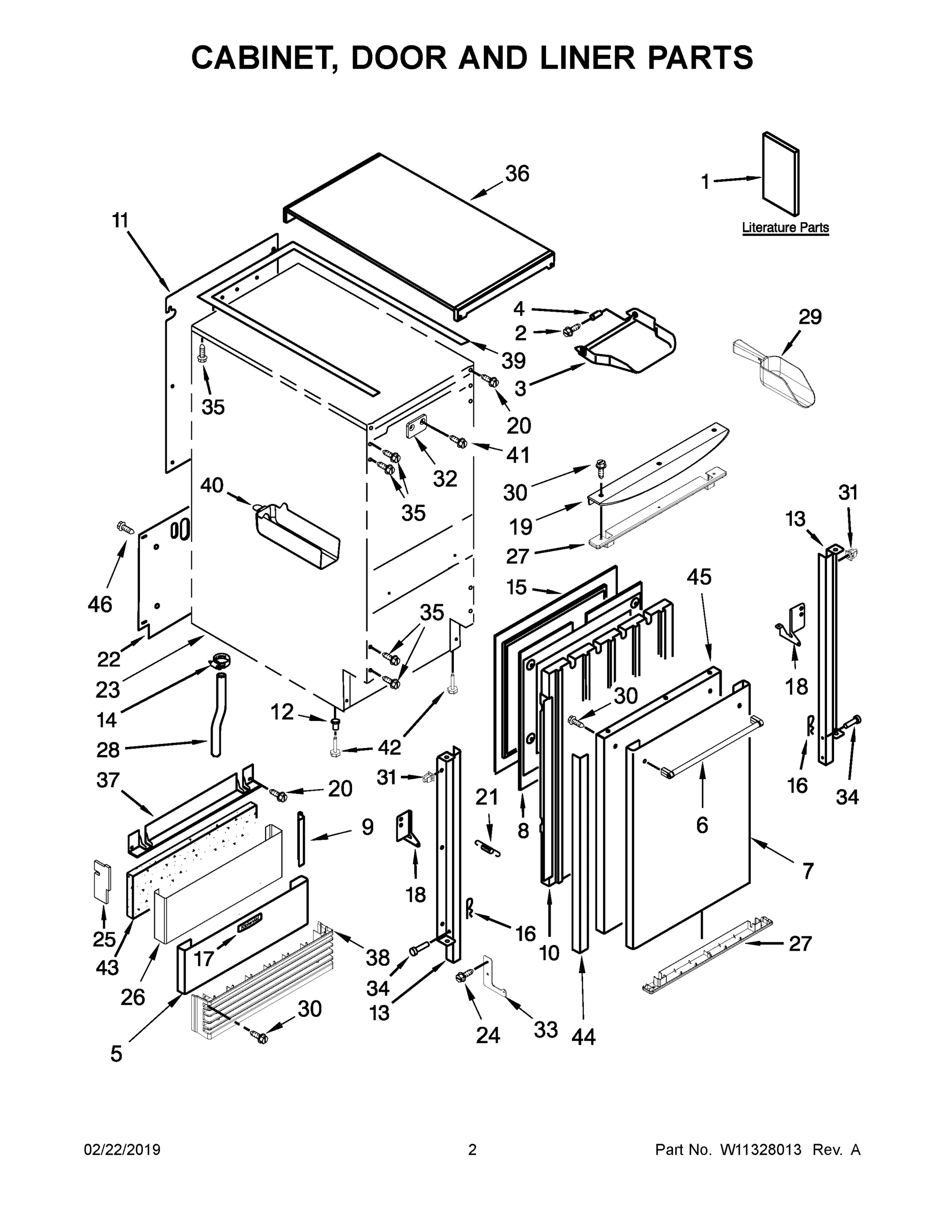 02 - CABINET, DOOR AND LINER PARTS