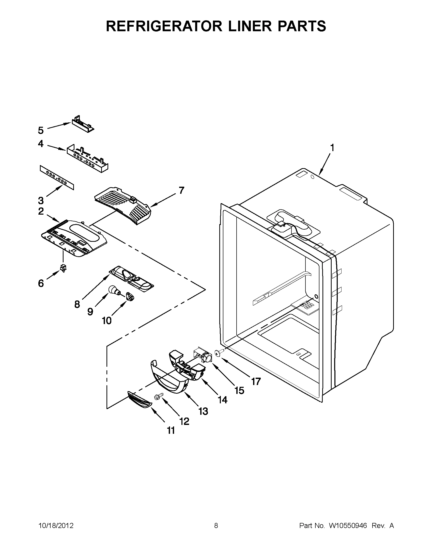 04 - REFRIGERATOR LINER PARTS