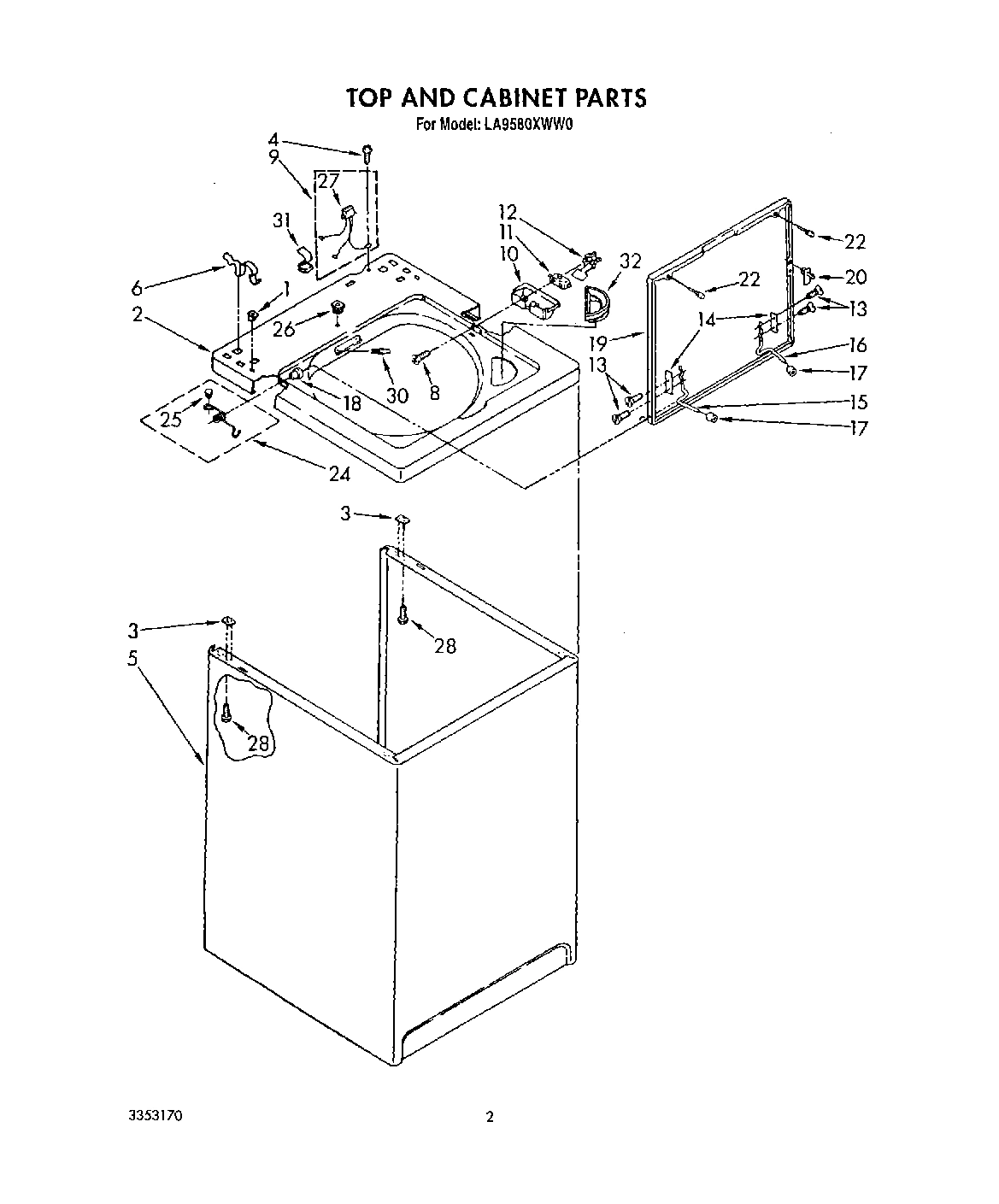 02 - TOP AND CABINET, LIT/OPTIONAL