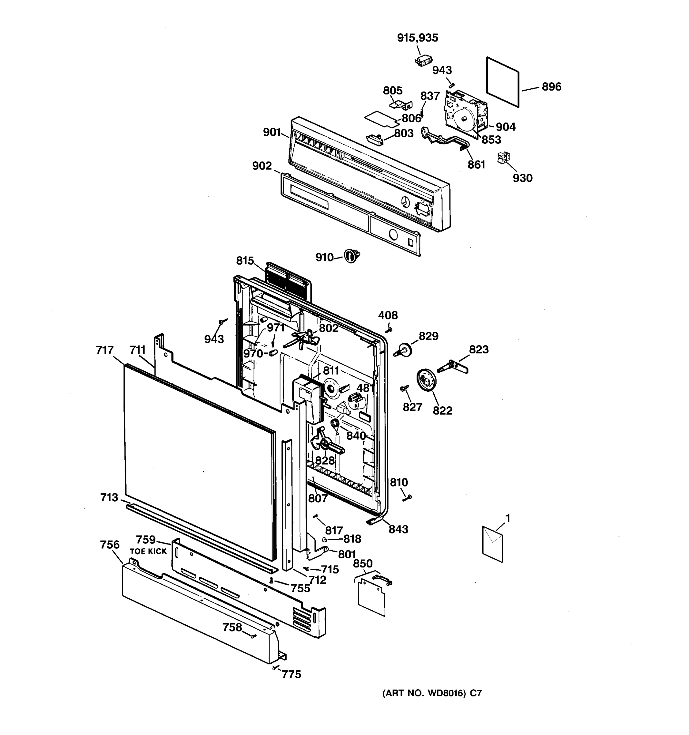 ESCUTCHEON & DOOR ASSEMBLY