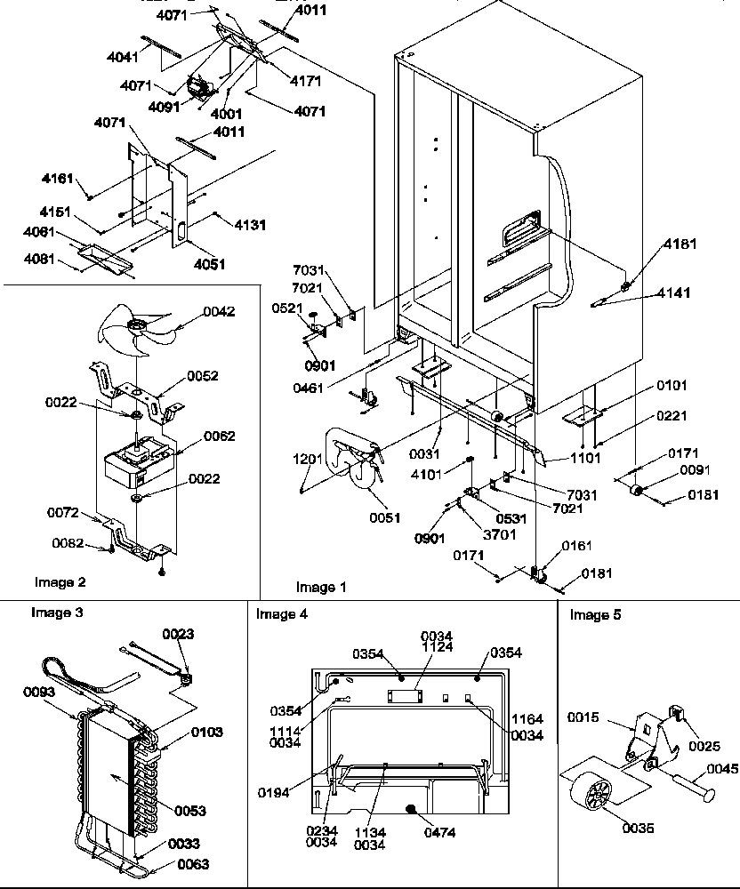 04 - DRAIN SYSTEM, ROLLERS, AND EVAP ASSY