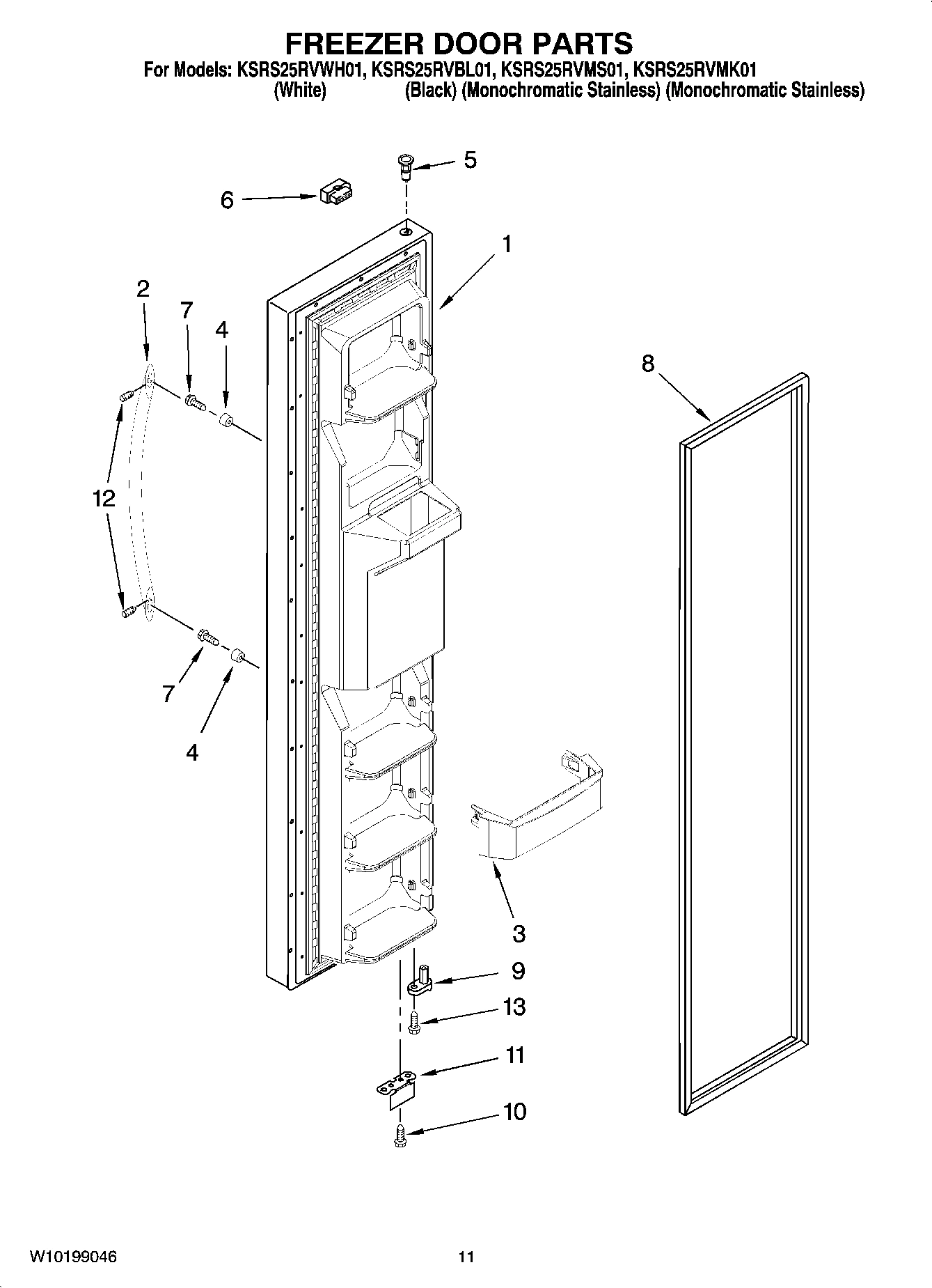 07 - FREEZER DOOR PARTS