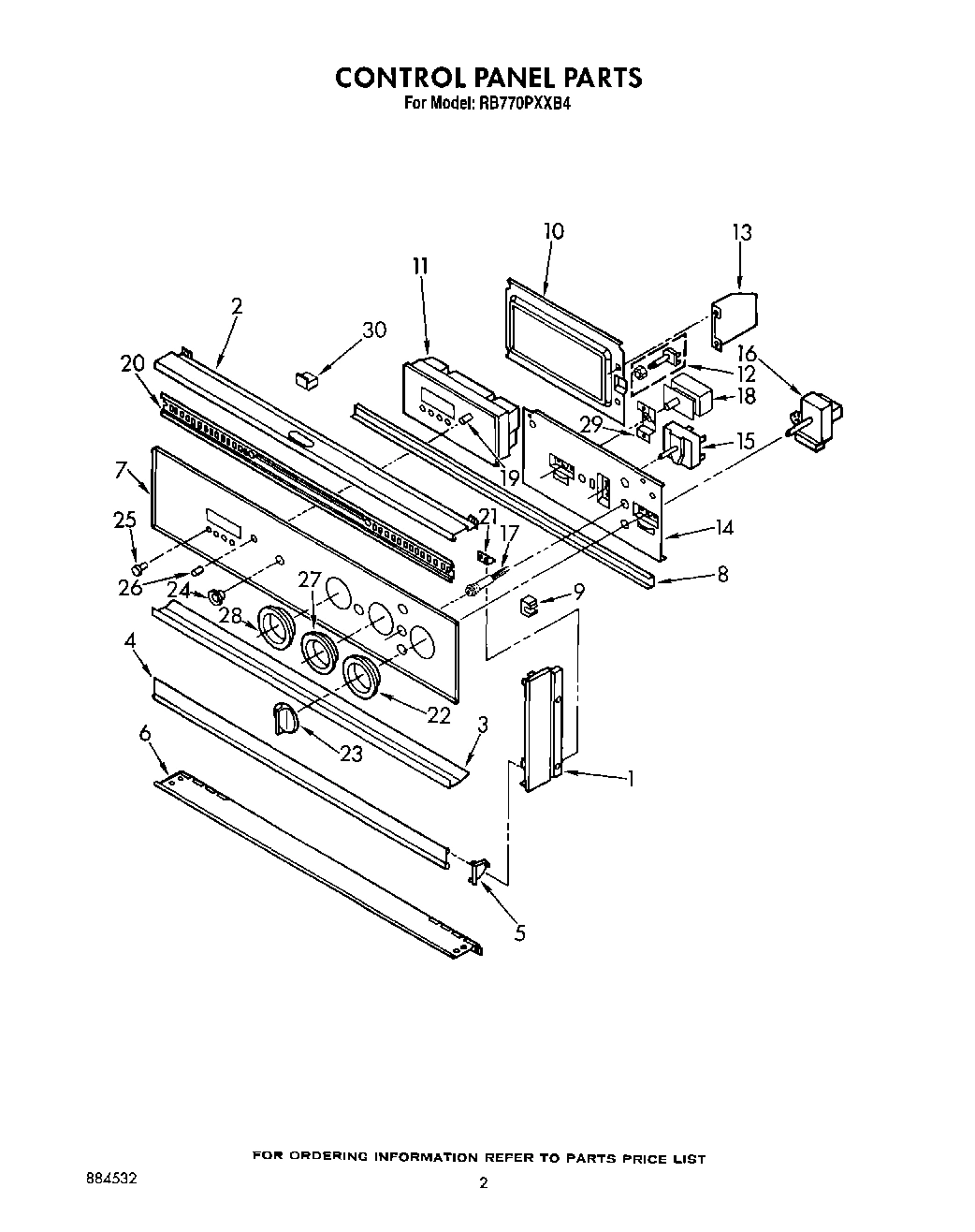 02 - CONTROL PANEL, LIT/OPTIONAL