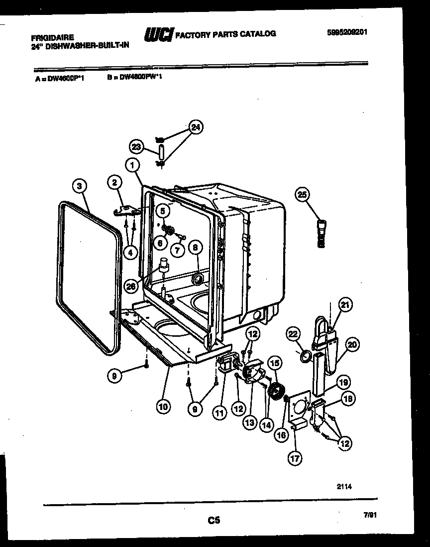 05 - TUB AND FRAME PARTS