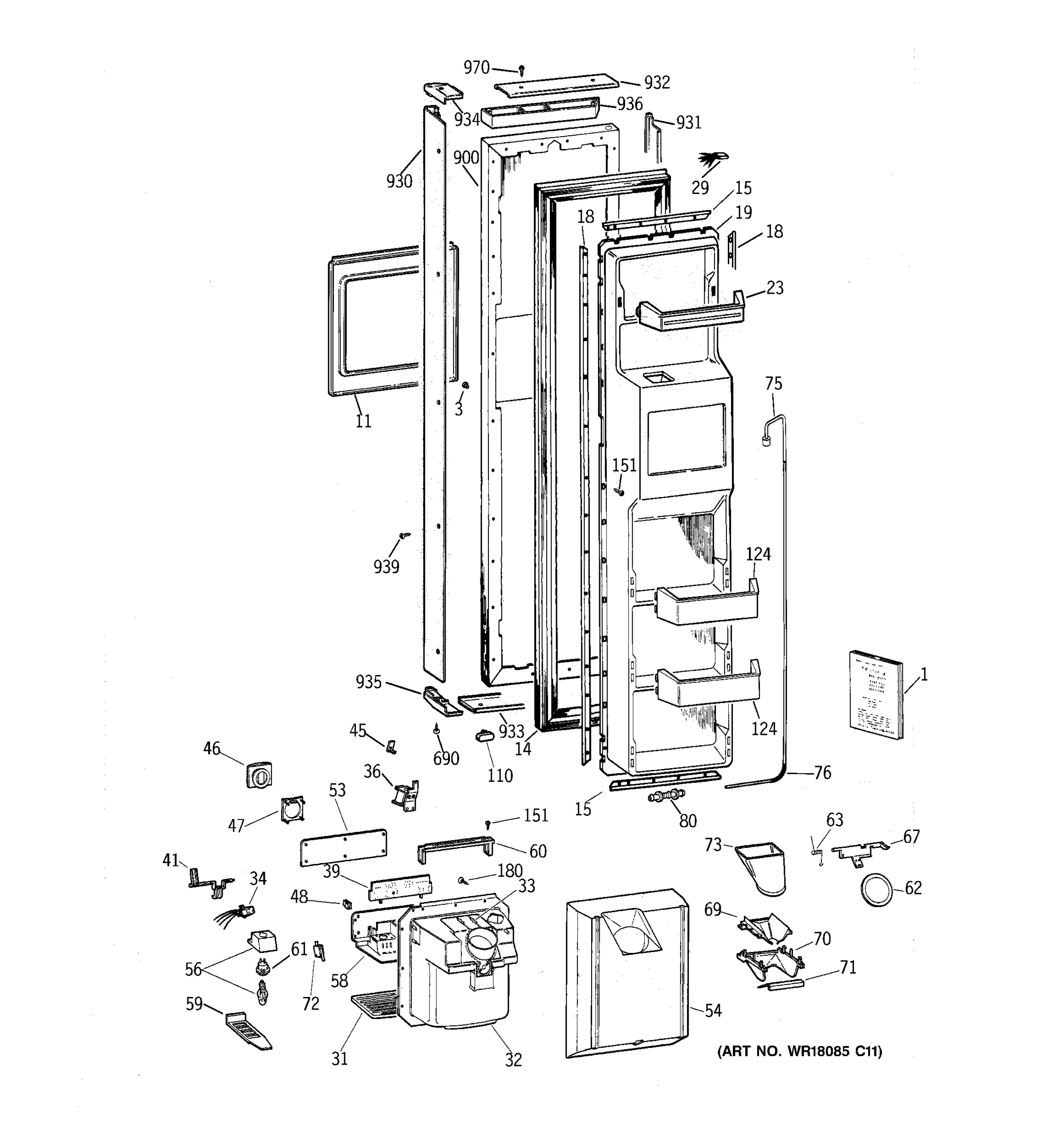 FREEZER DOOR