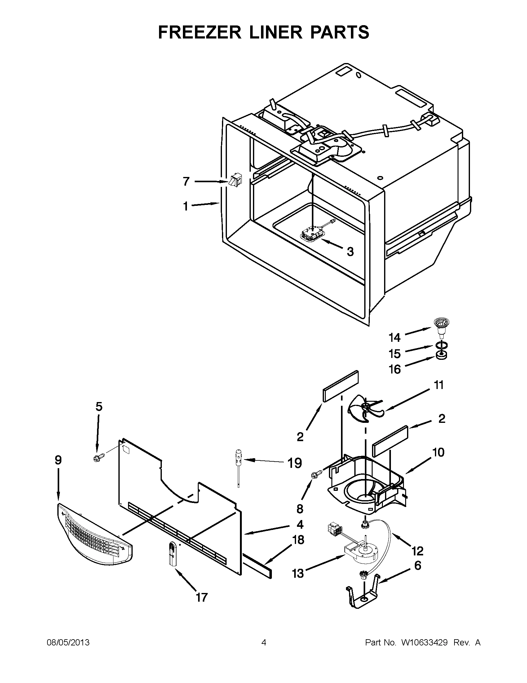 03 - FREEZER LINER PARTS