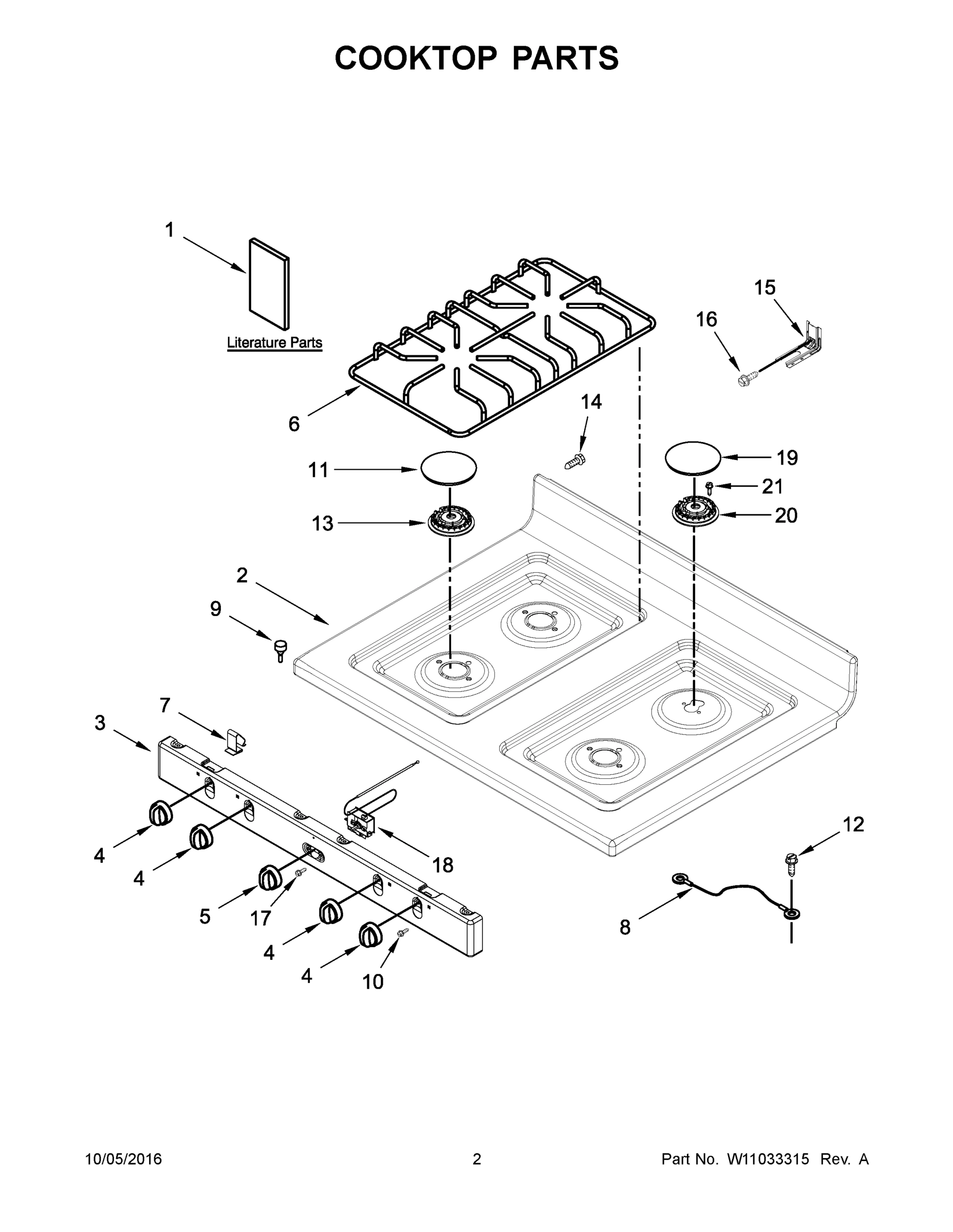 02 - COOKTOP PARTS