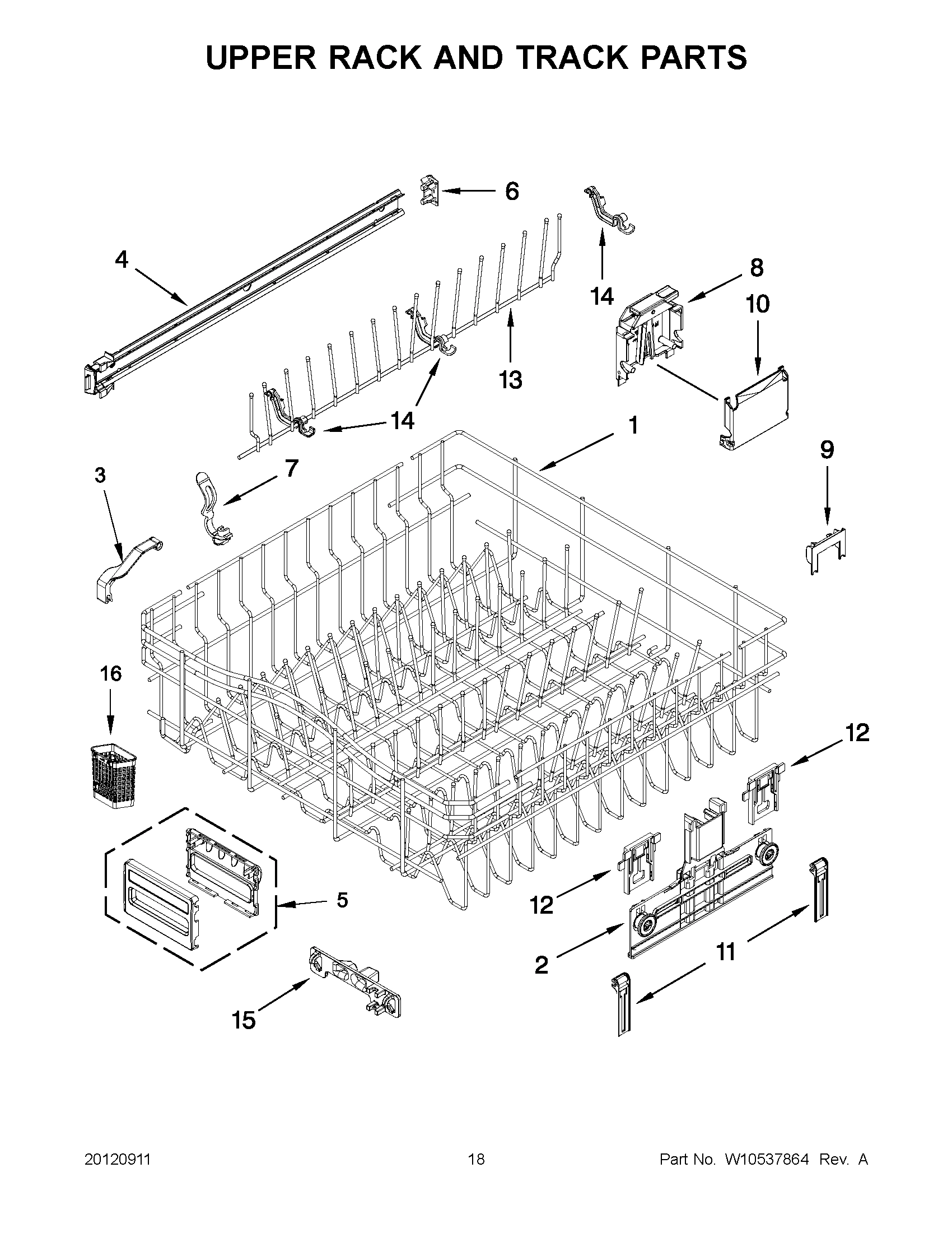 09 - UPPER RACK AND TRACK PARTS