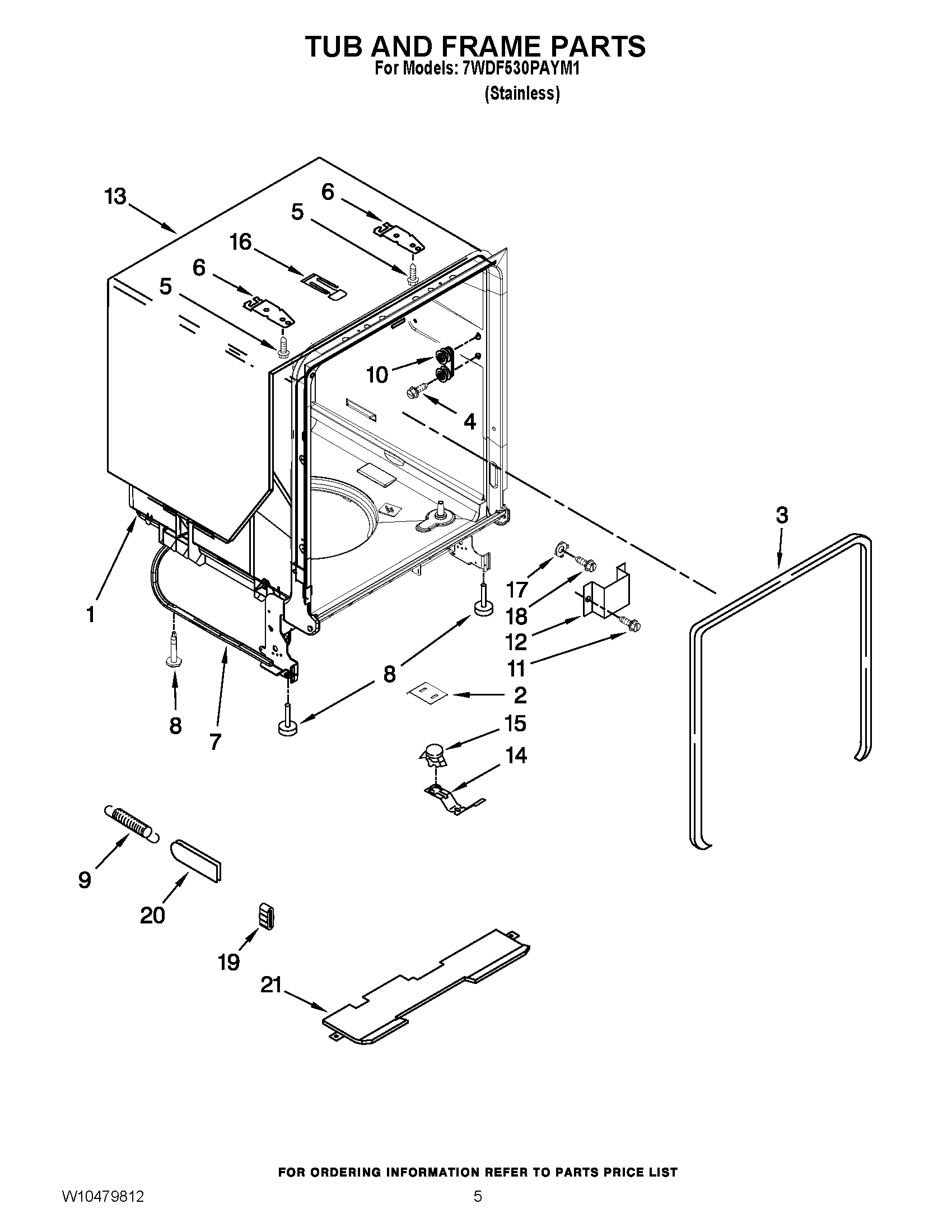05 - TUB AND FRAME PARTS