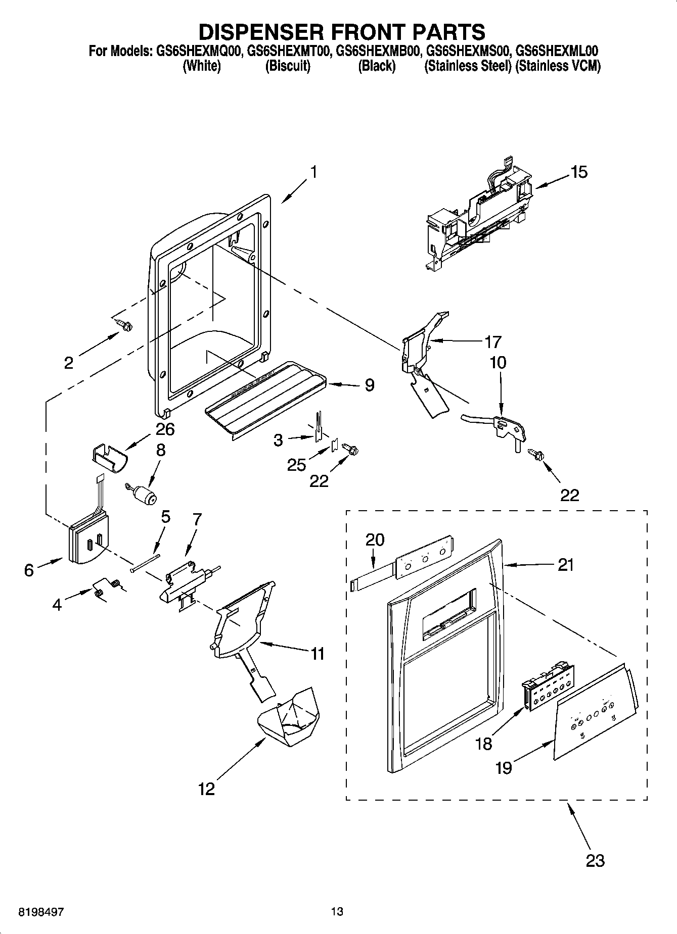 08 - DISPENSER FRONT PARTS