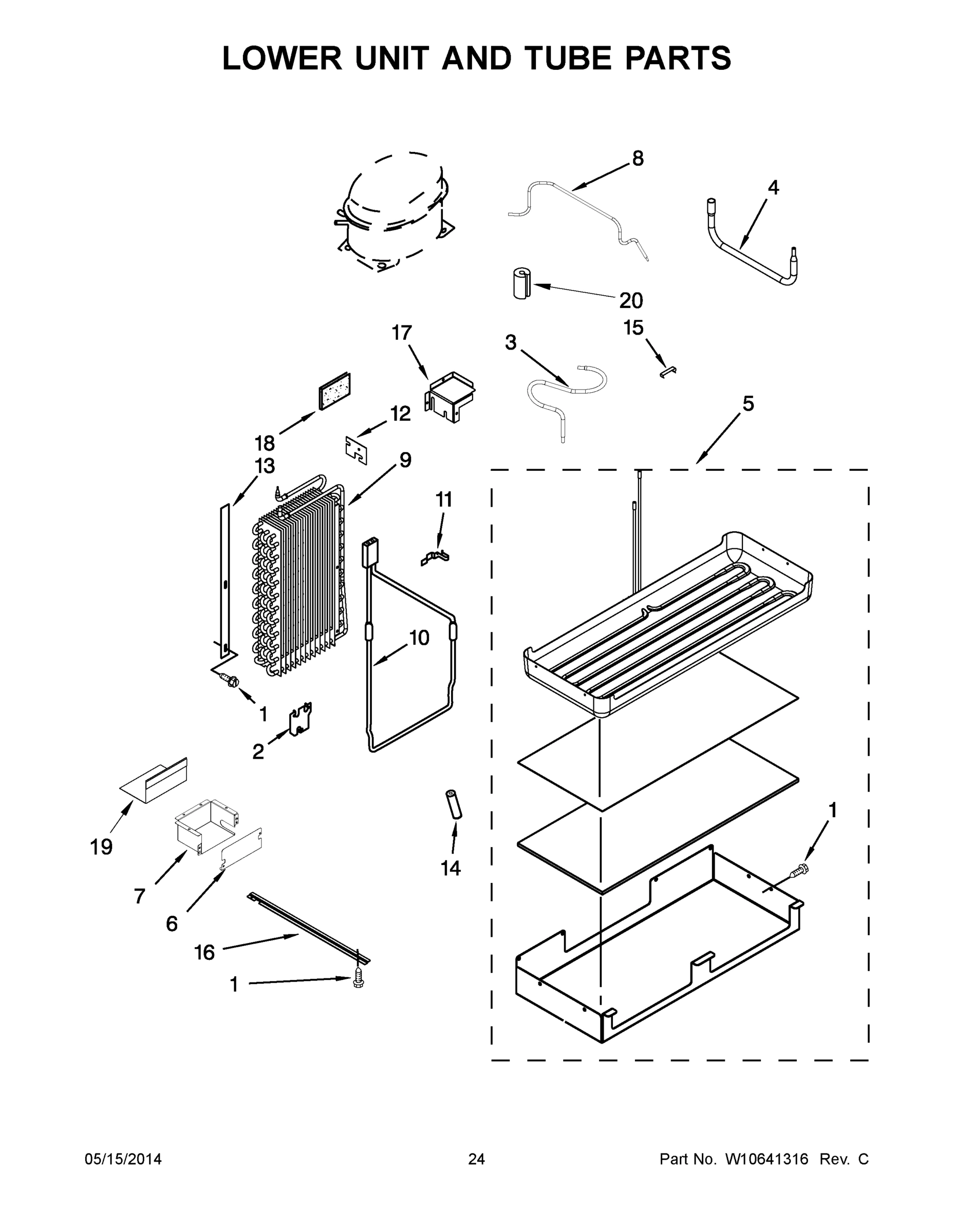 13 - LOWER UNIT AND TUBE PARTS