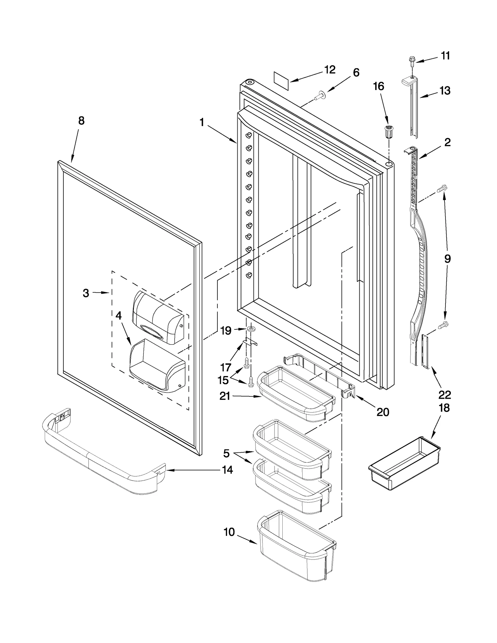 REFRIGERATOR DOOR PARTS