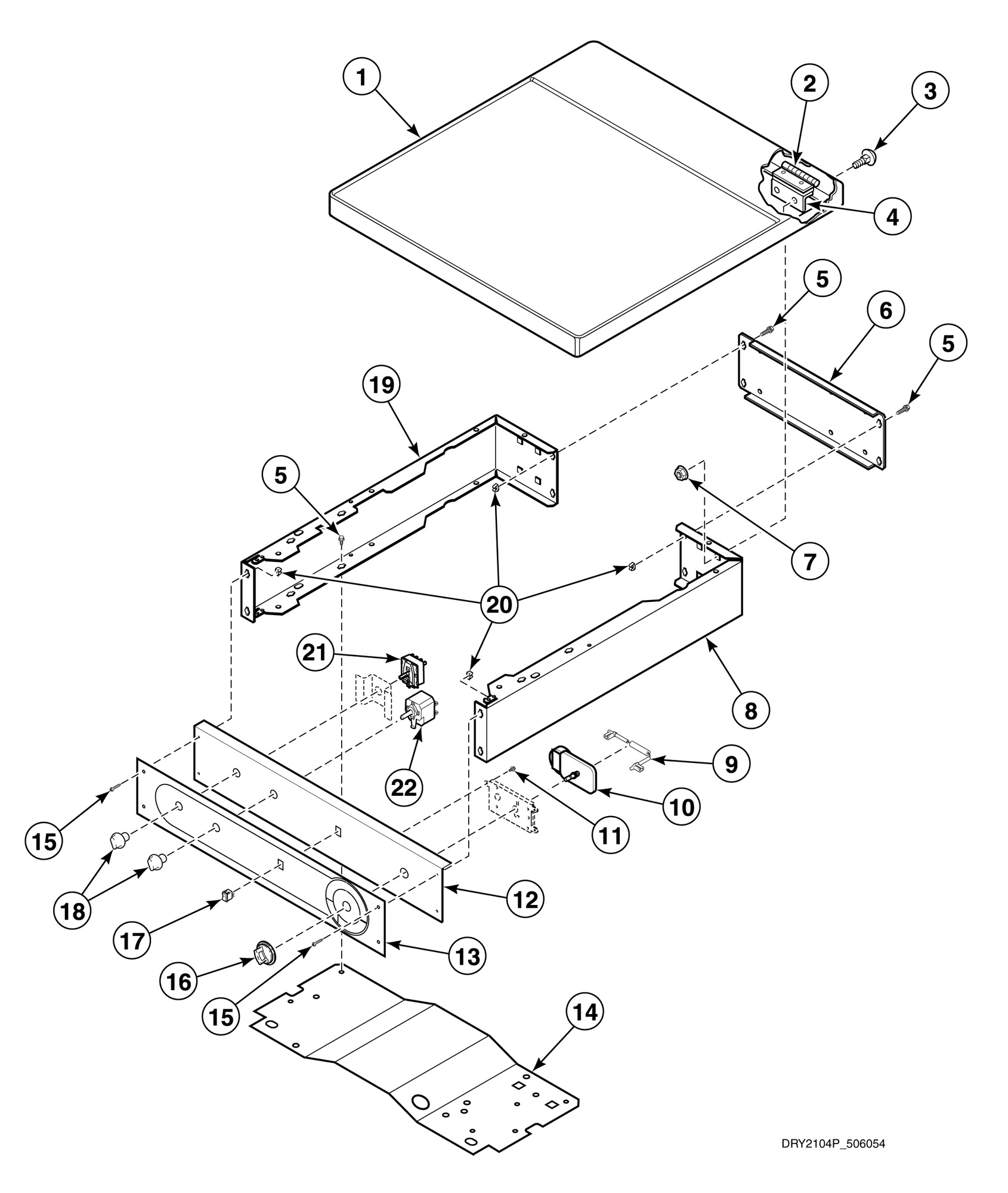 Control Panel and Controls - Front Control