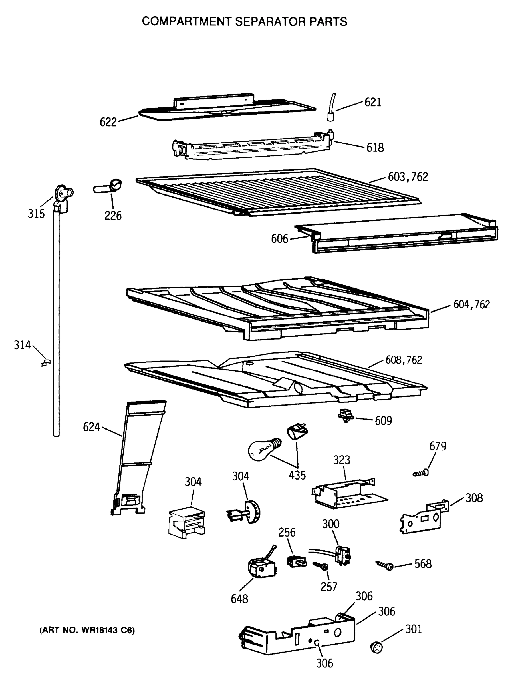 COMPARTMENT SEPARATOR PARTS