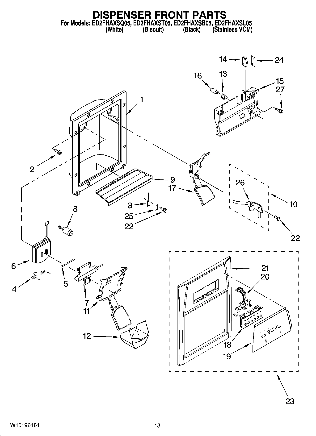 08 - DISPENSER FRONT PARTS