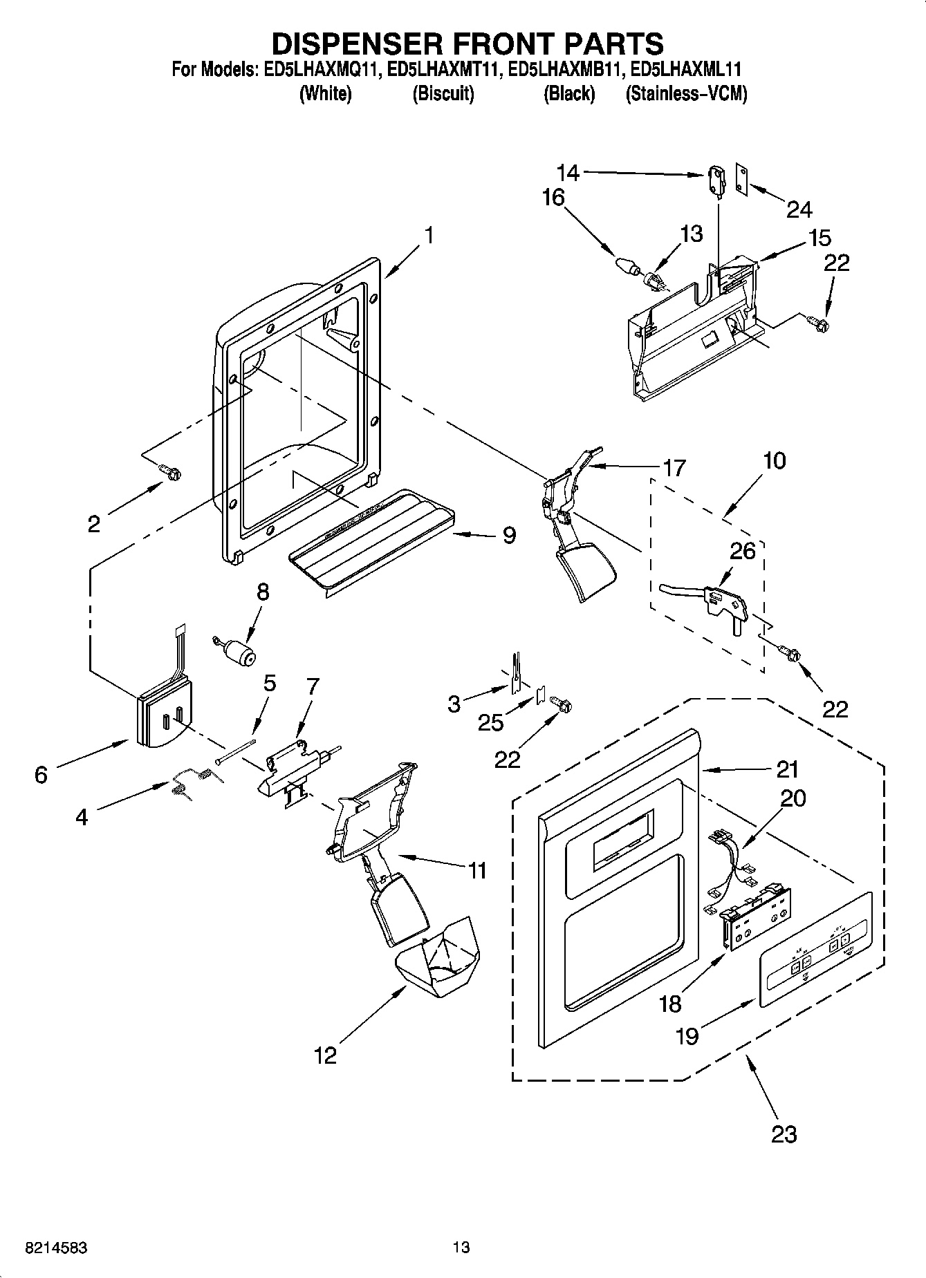 08 - DISPENSER FRONT PARTS