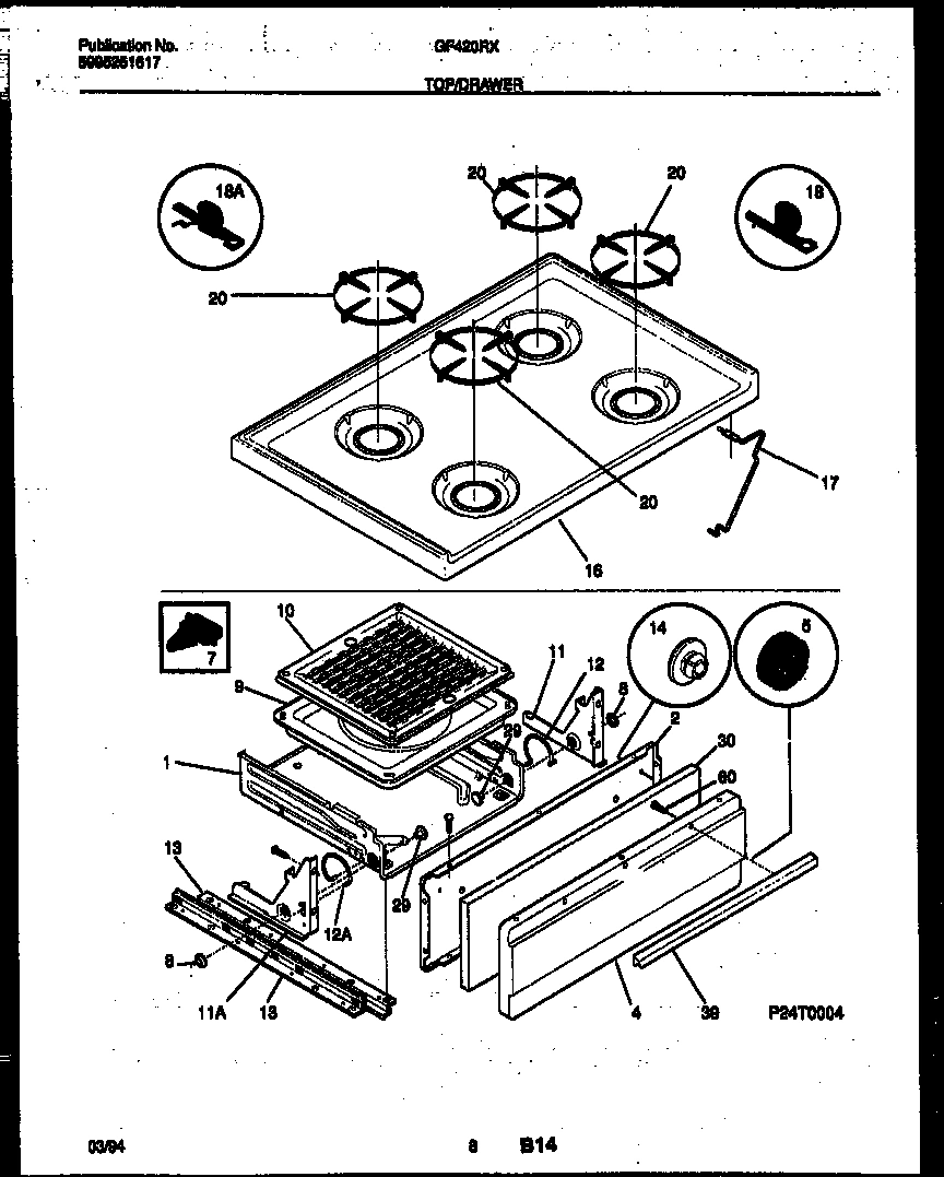 05 - COOKTOP AND BROILER DRAWER PARTS