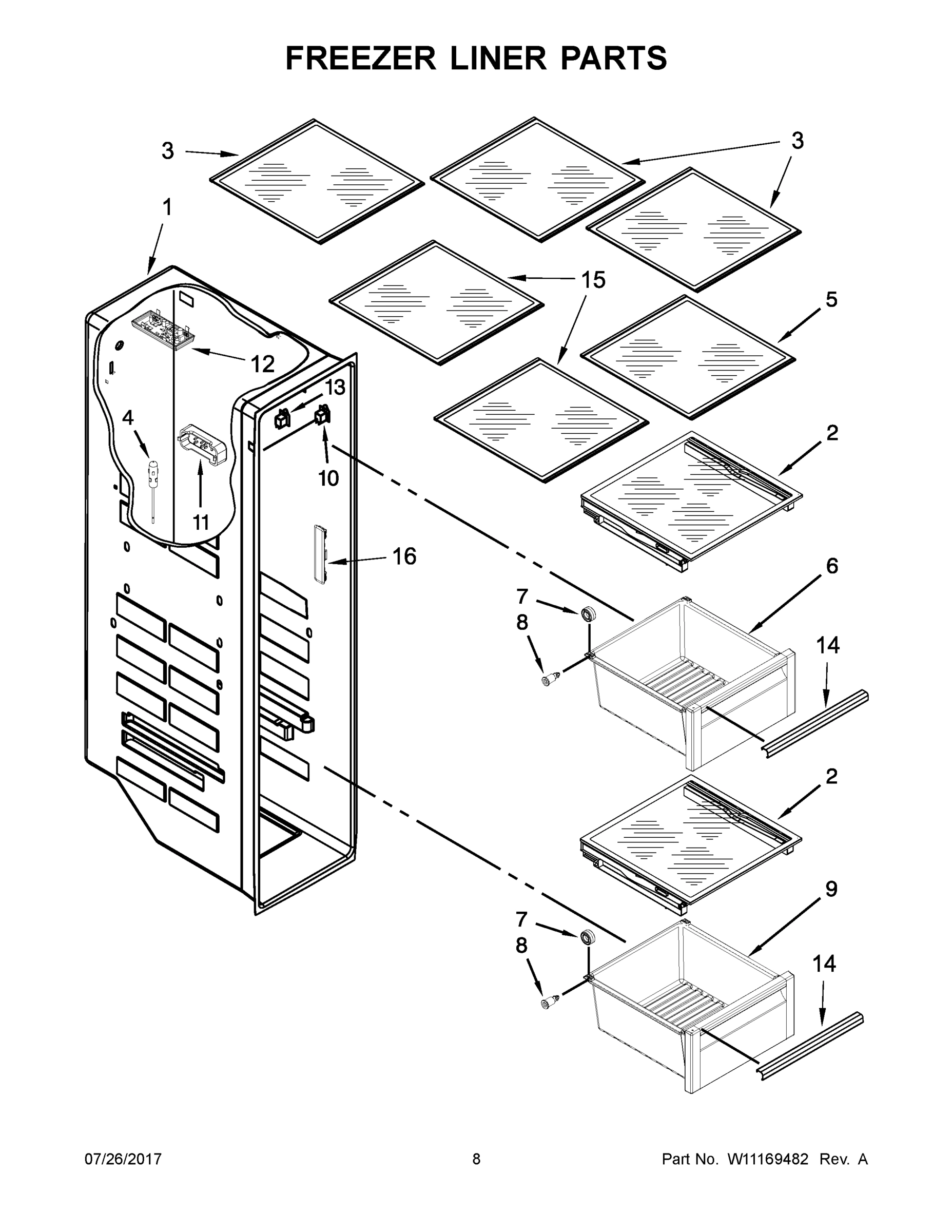 05 - FREEZER LINER PARTS
