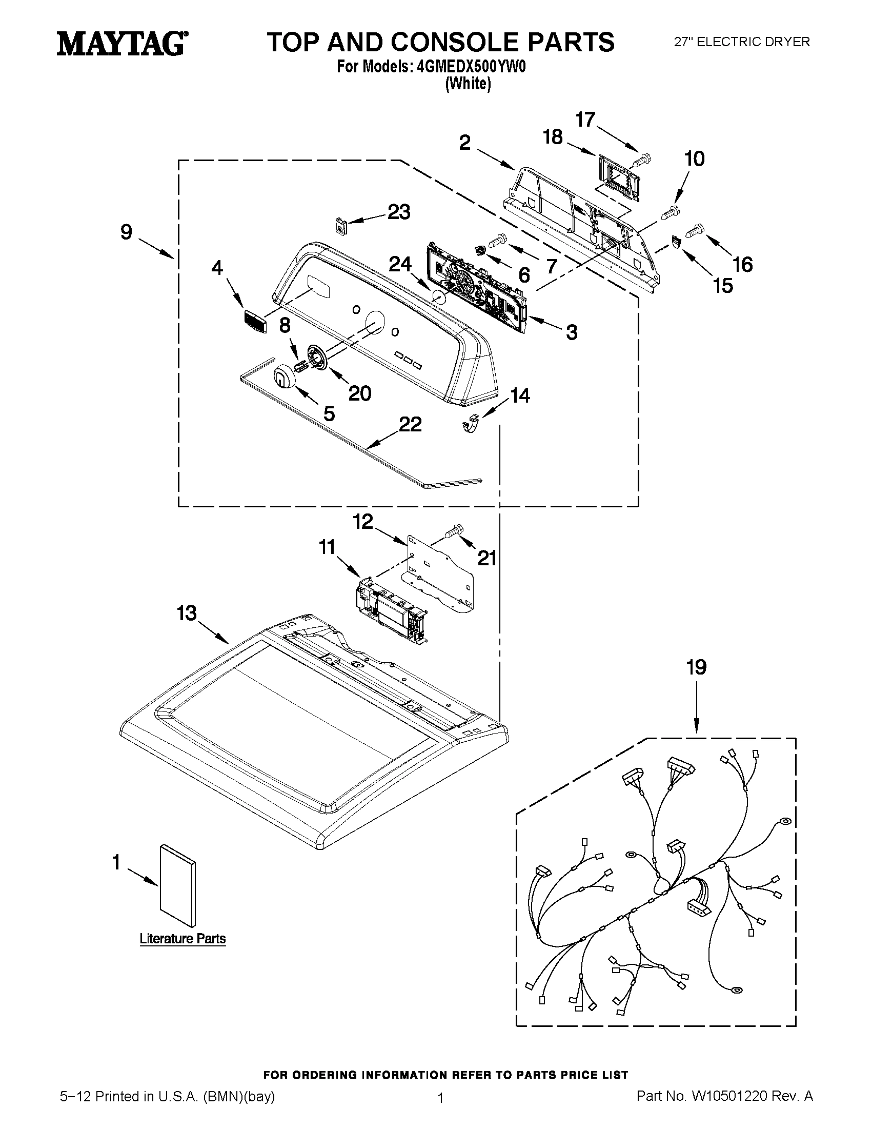 01 - TOP AND CONSOLE PARTS