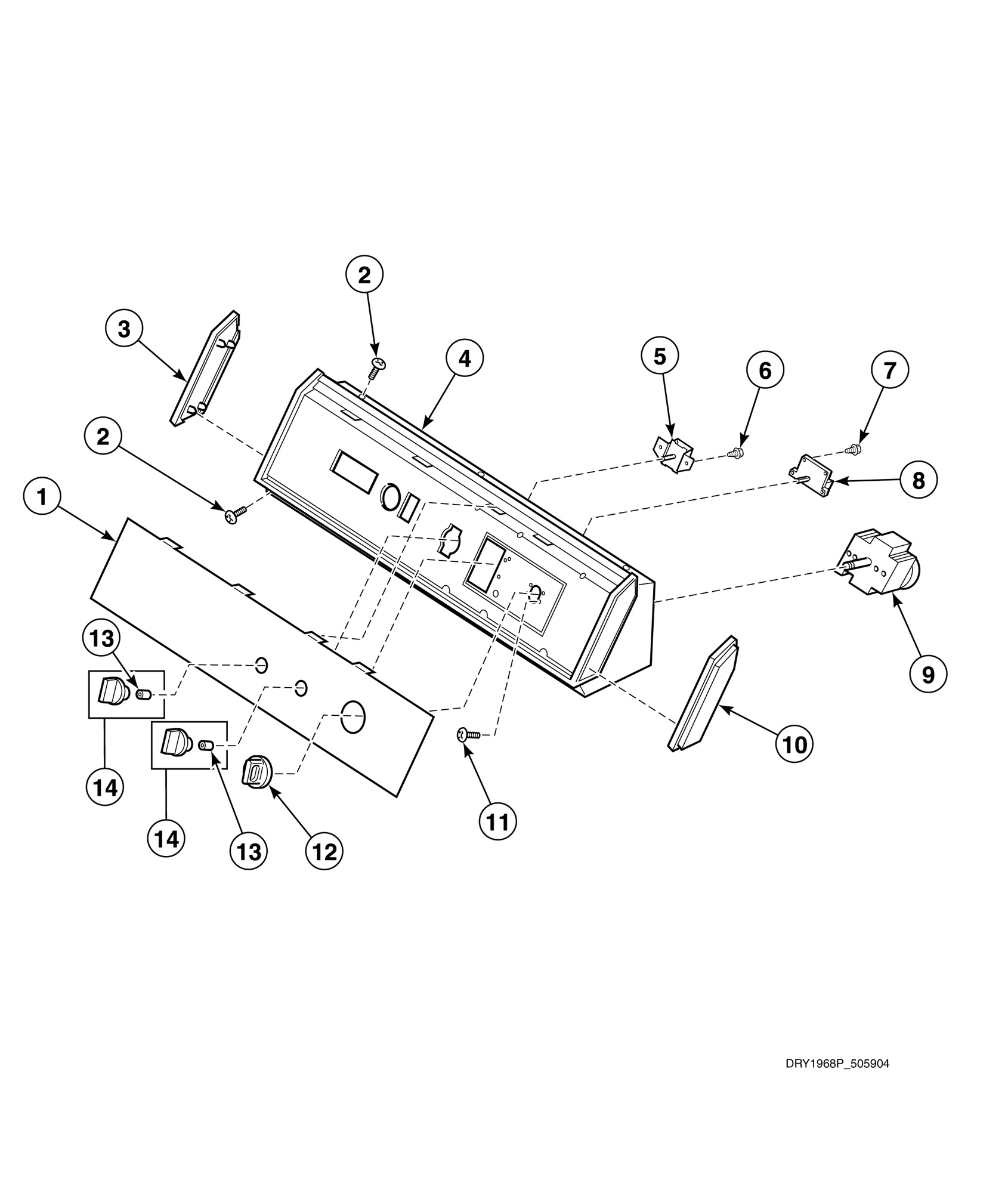 Graphic Panel, Control Hood and Controls (Drawing 3 of 7)