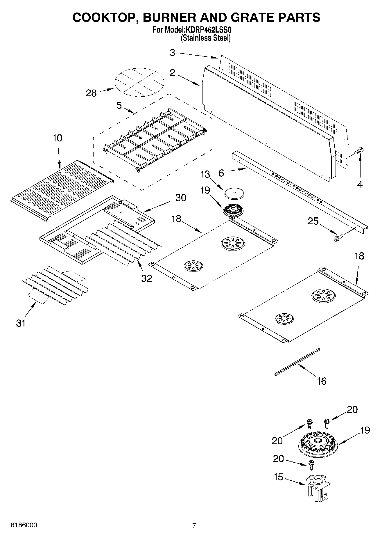 06 - COOKTOP, BURNER AND GRATE