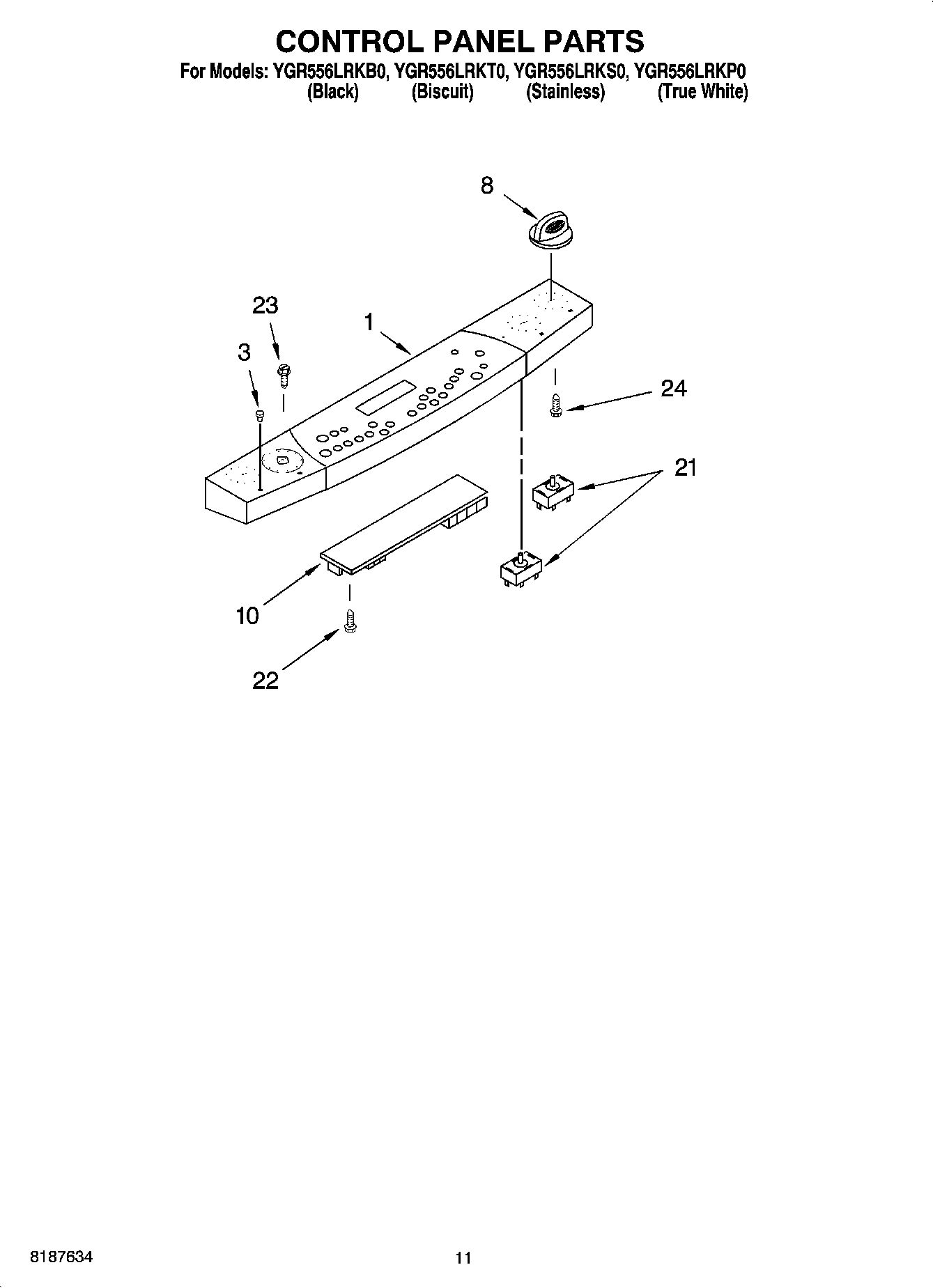 07 - CONTROL PANEL PARTS, MISCELLANEOUS PARTS